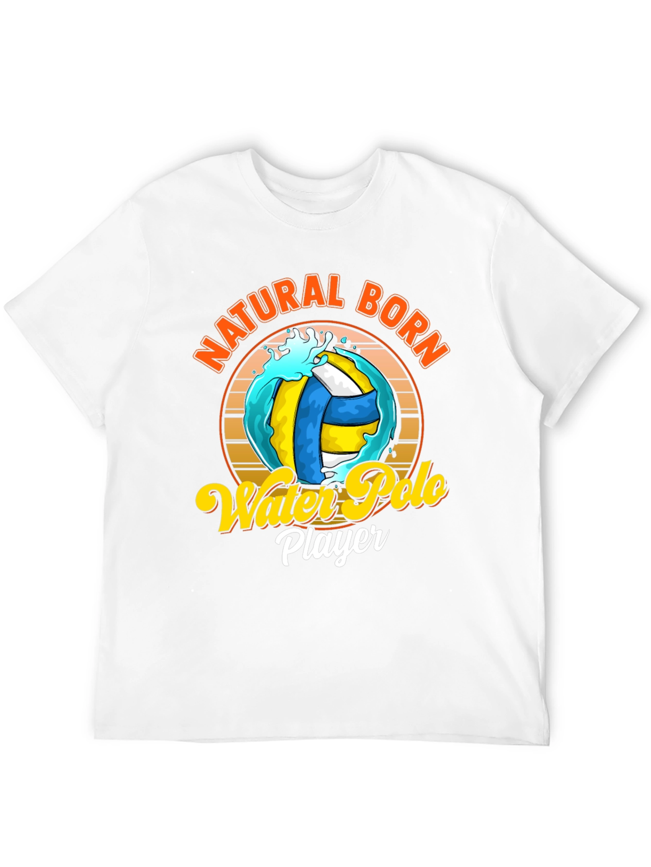 Natural Born Water Polo Player Black T-Shirt