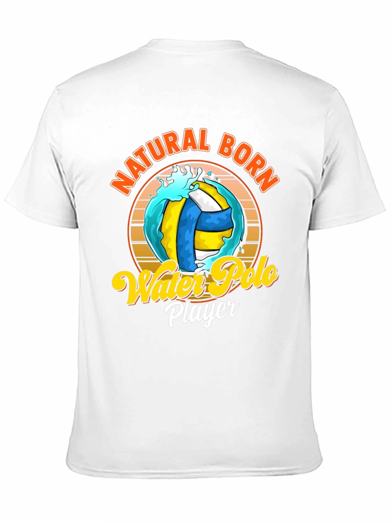 Natural Born Water Polo Player Black T-Shirt