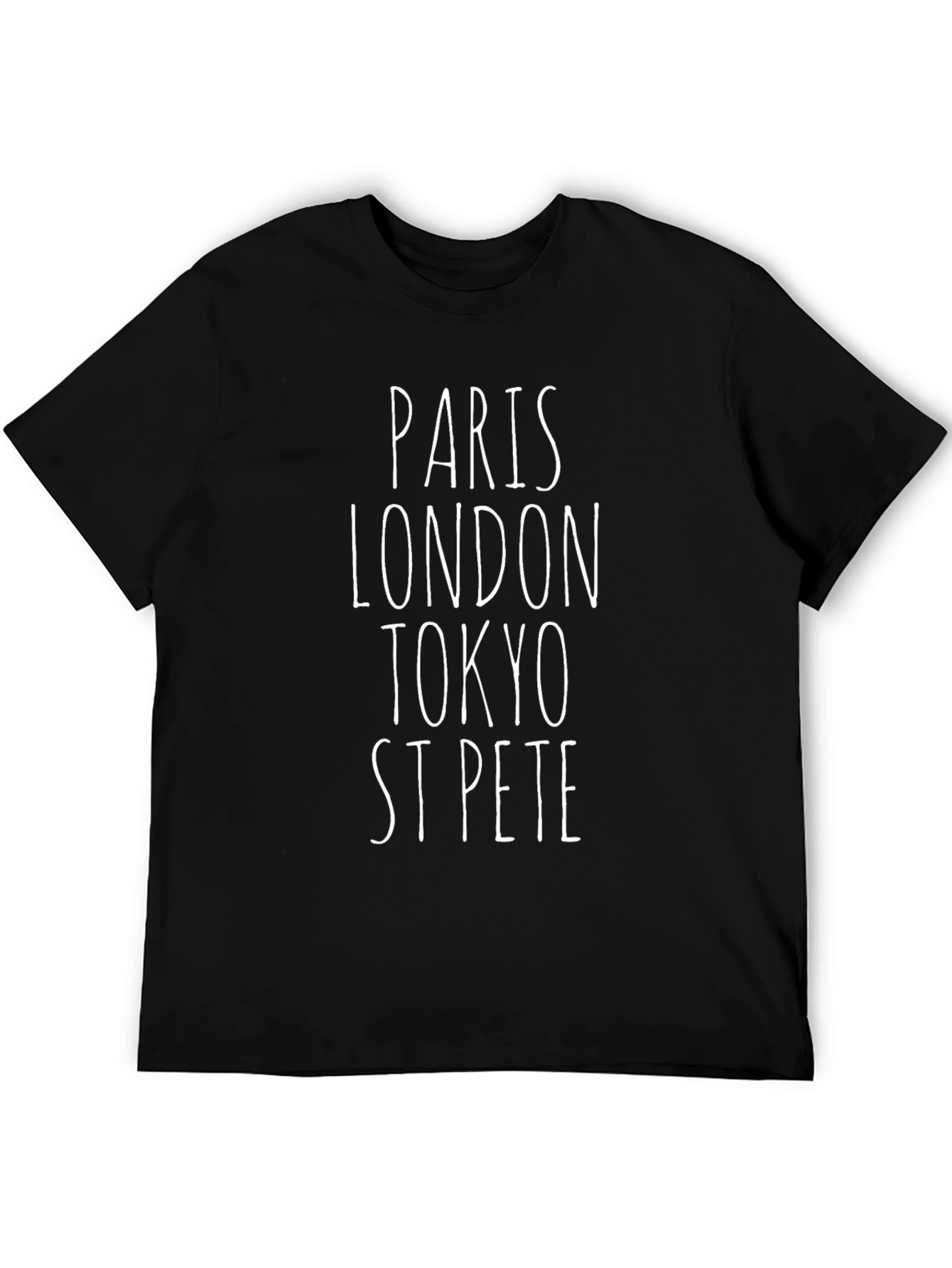 Paris London Tokyo St Pete City Names T-Shirt