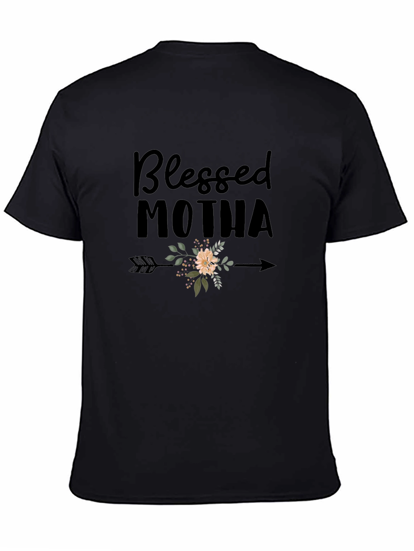 Blessed Motha Floral Arrow Graphic Tee
