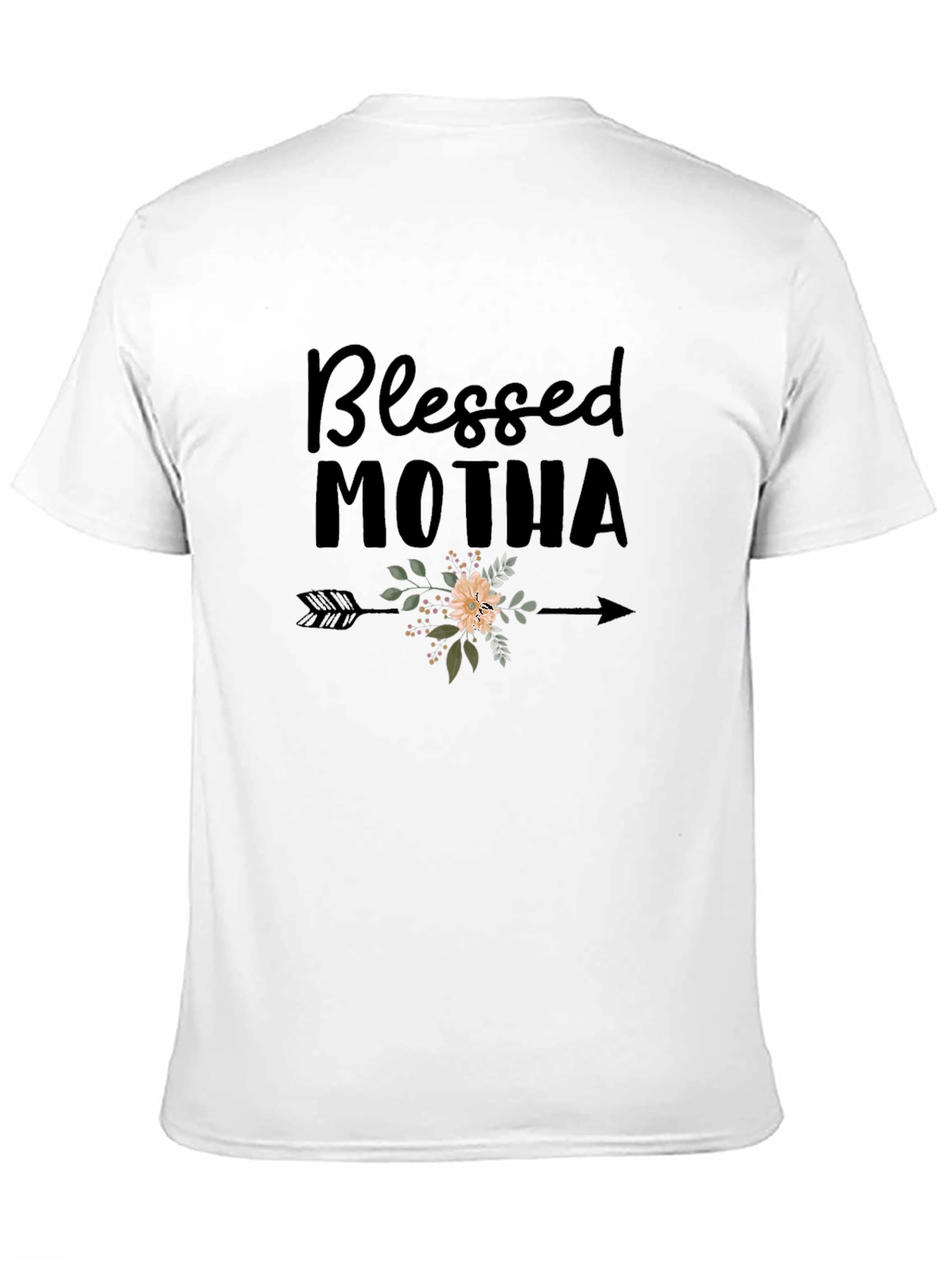 Blessed Motha Floral Arrow Graphic Tee