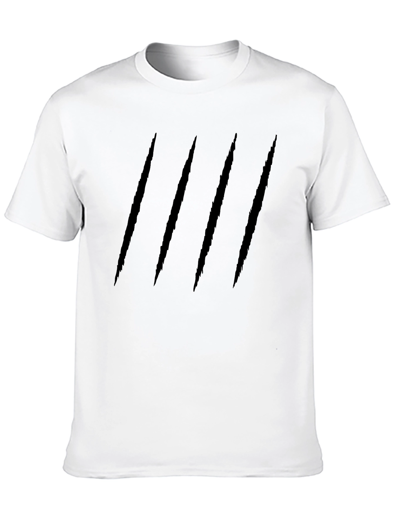 Slashed Black Tee - Edgy Style
