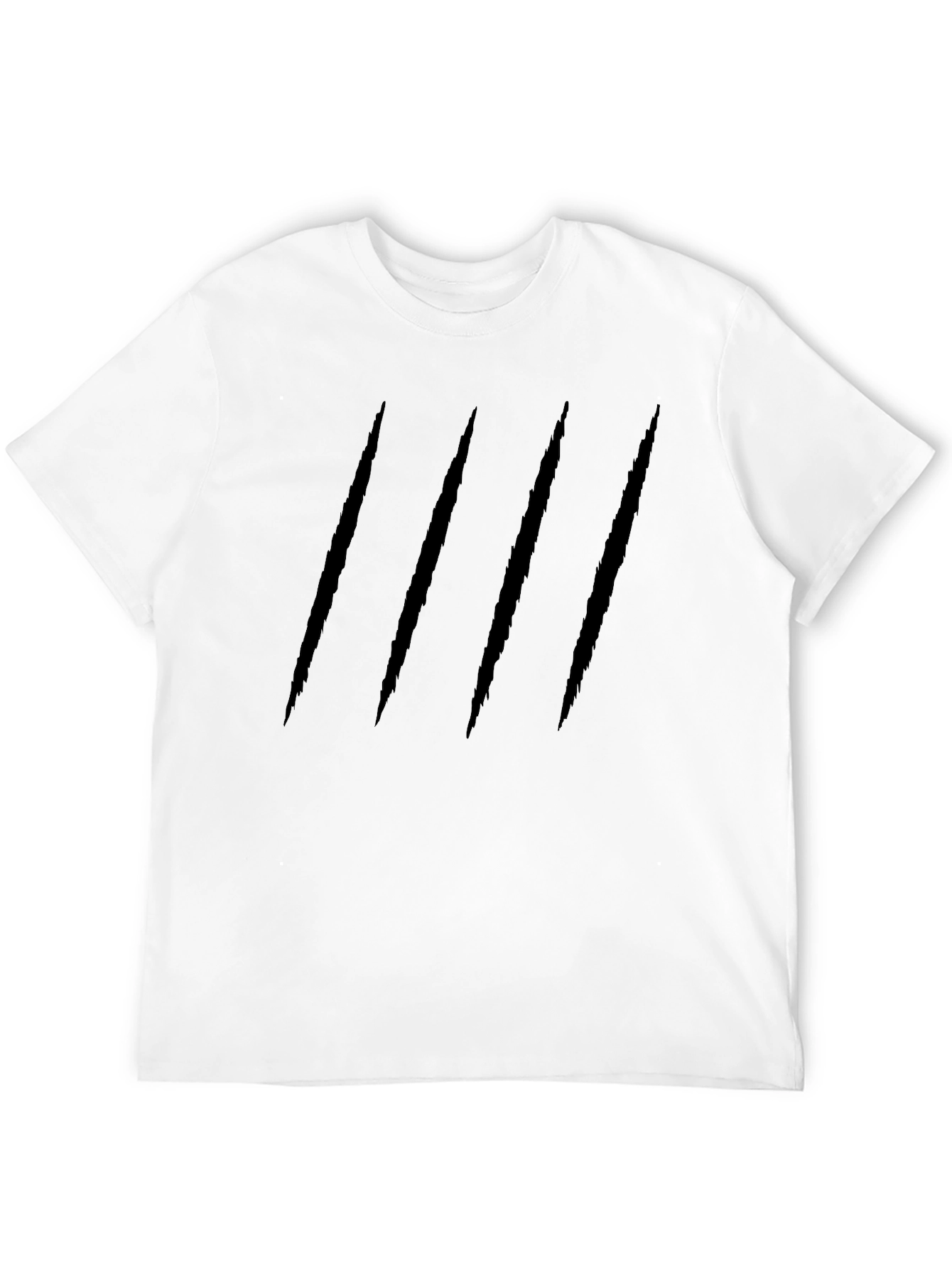 Slashed Black Tee - Edgy Style