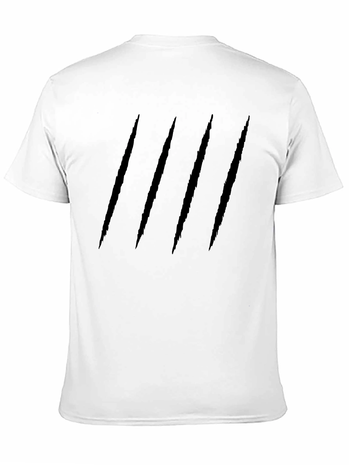 Slashed Black Tee - Edgy Style