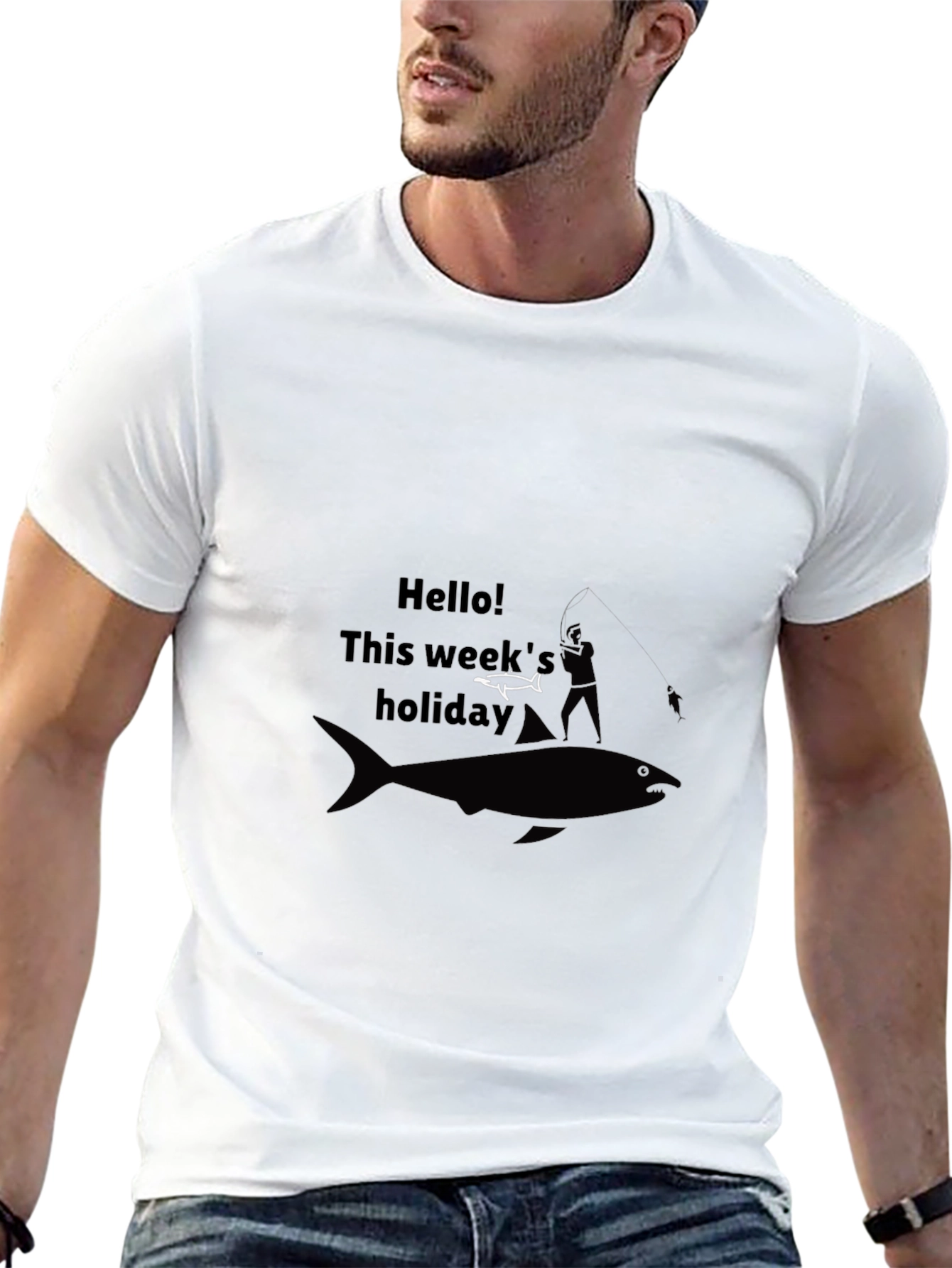 Funny Fishing T-Shirt: Hello! This Weeks Holiday
