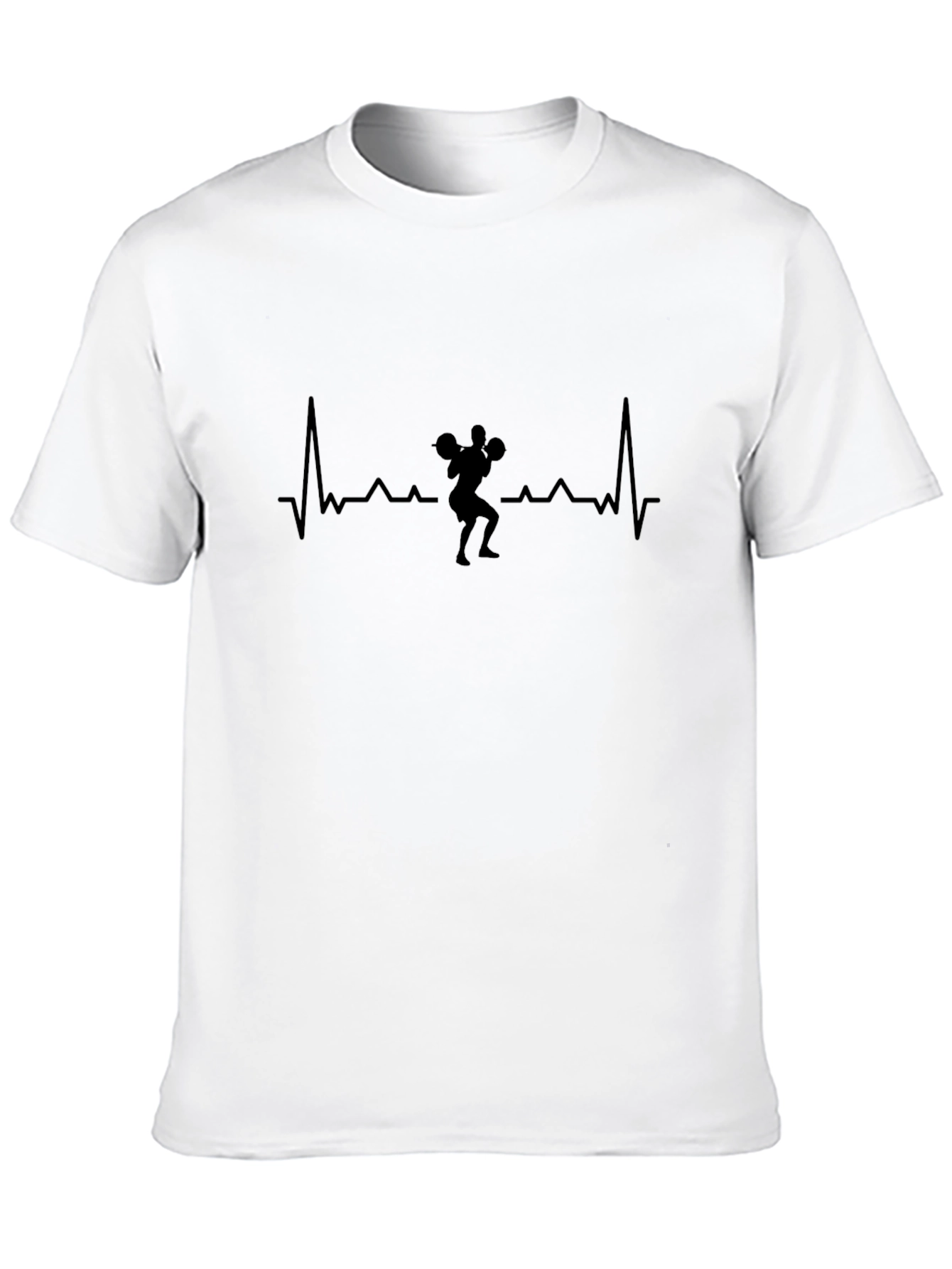 Weightlifting Heartbeat T-Shirt - Black