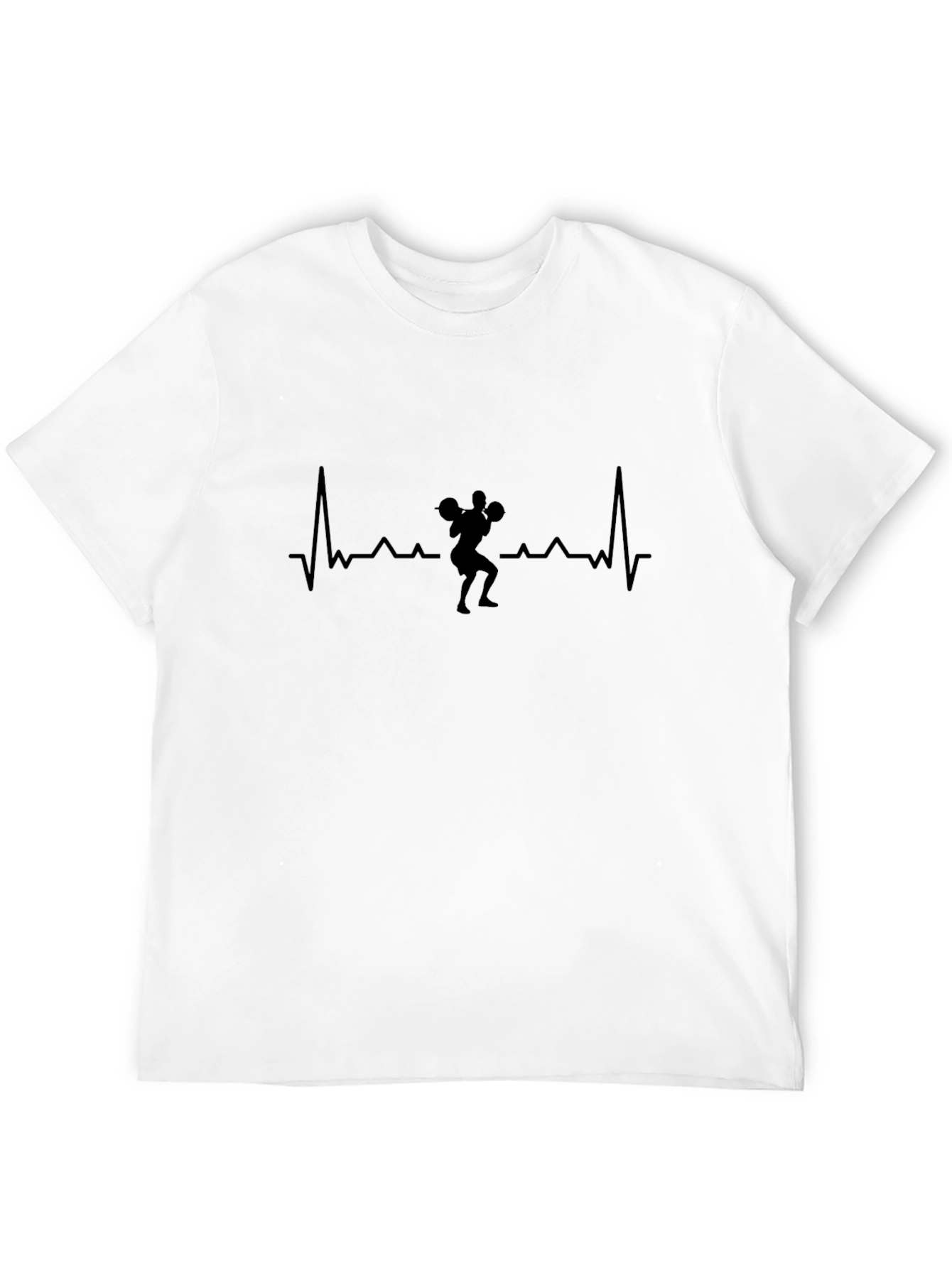 Weightlifting Heartbeat T-Shirt - Black