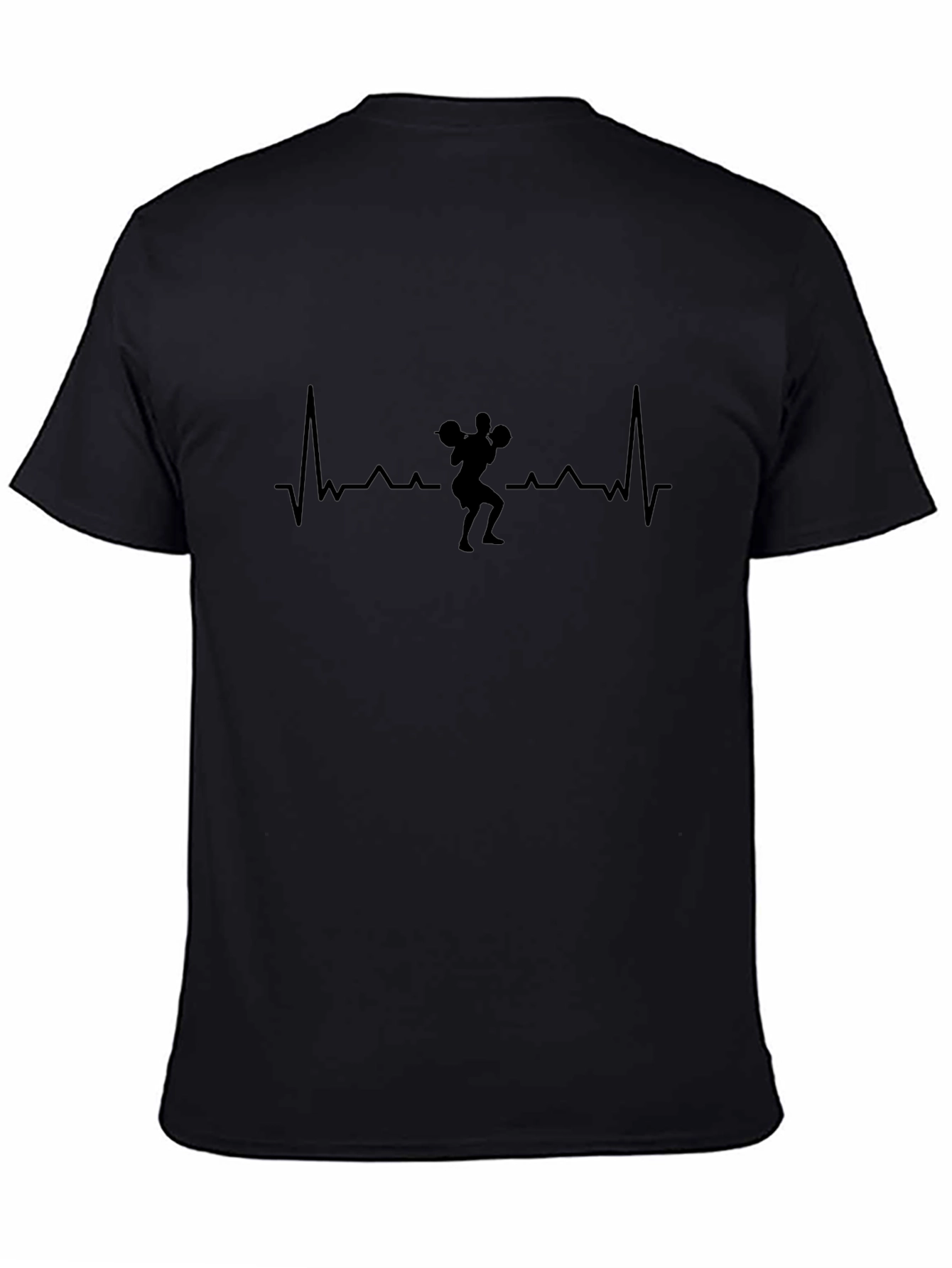 Weightlifting Heartbeat T-Shirt - Black