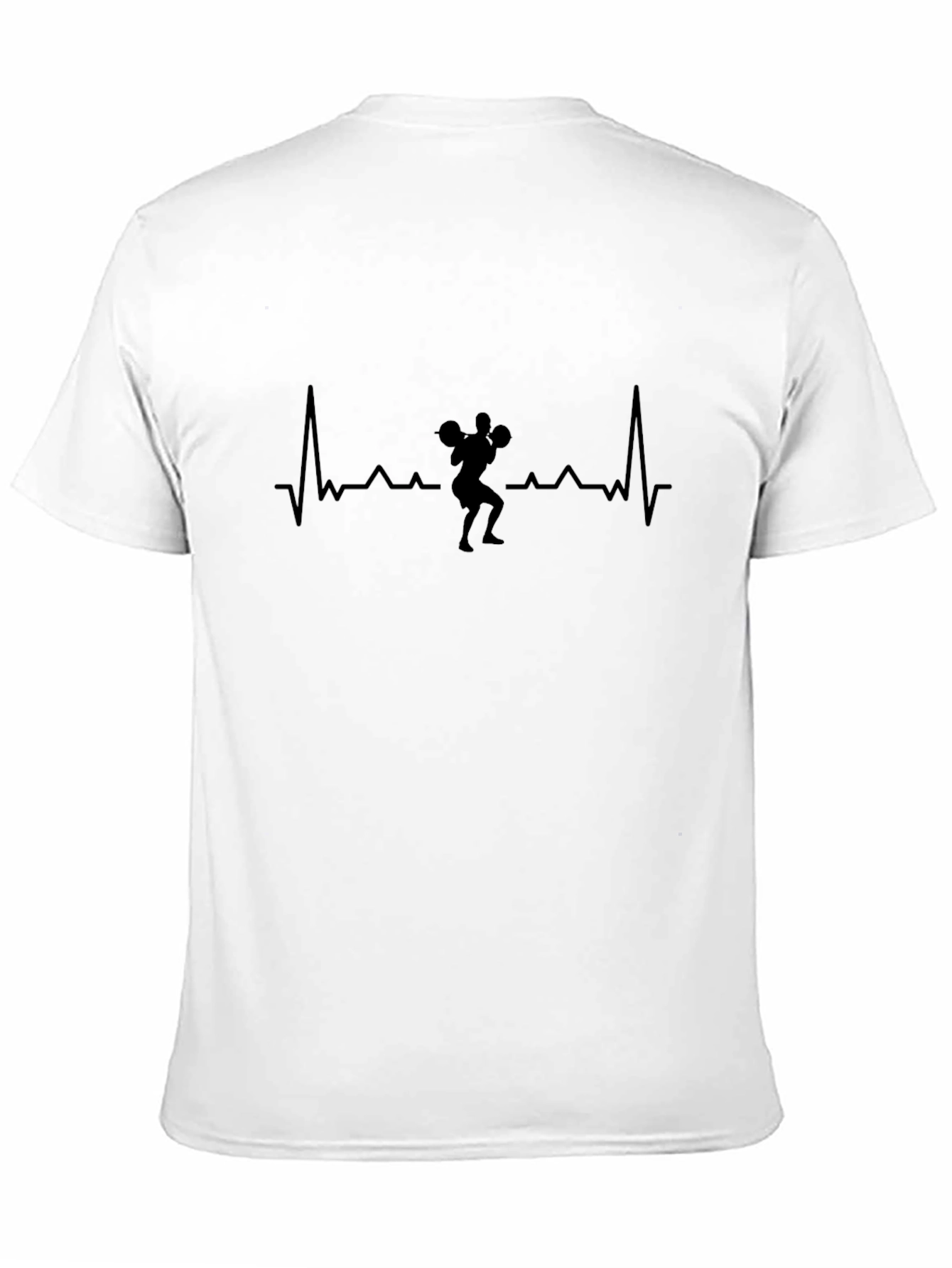 Weightlifting Heartbeat T-Shirt - Black
