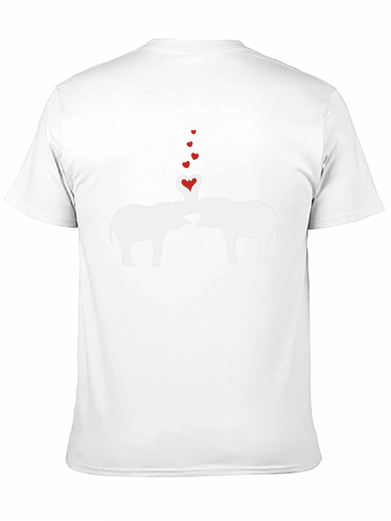 Elephant Love Graphic Tee - Black Cotton T-Shirt