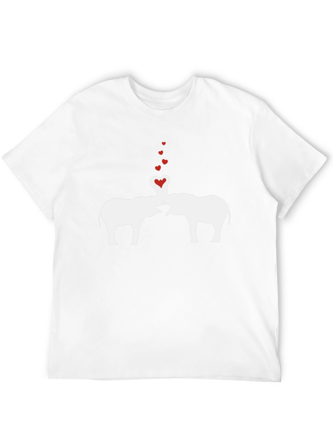Elephant Love Graphic Tee - Black Cotton T-Shirt