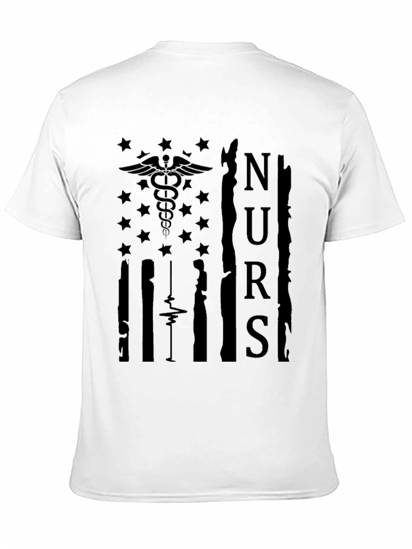 Nurse Flag Graphic Tee - Black