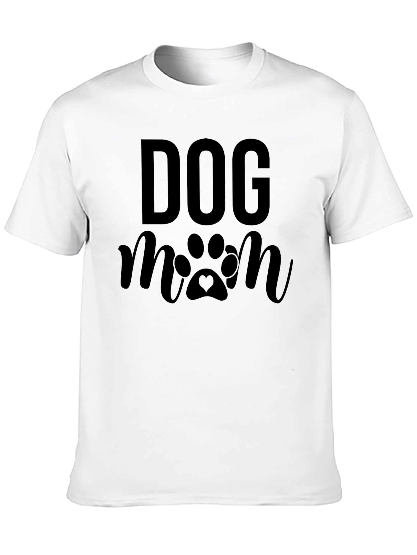 Dog Mom Graphic Tee - Black