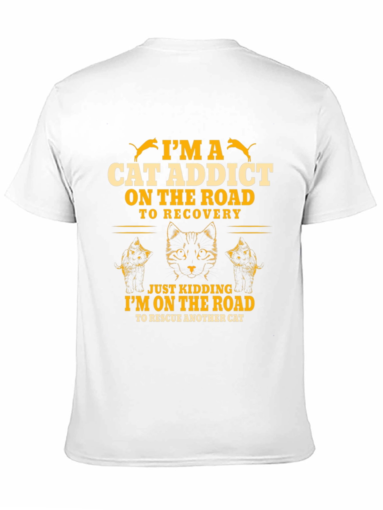 Cat Addict T-Shirt - On The Road to Rescue