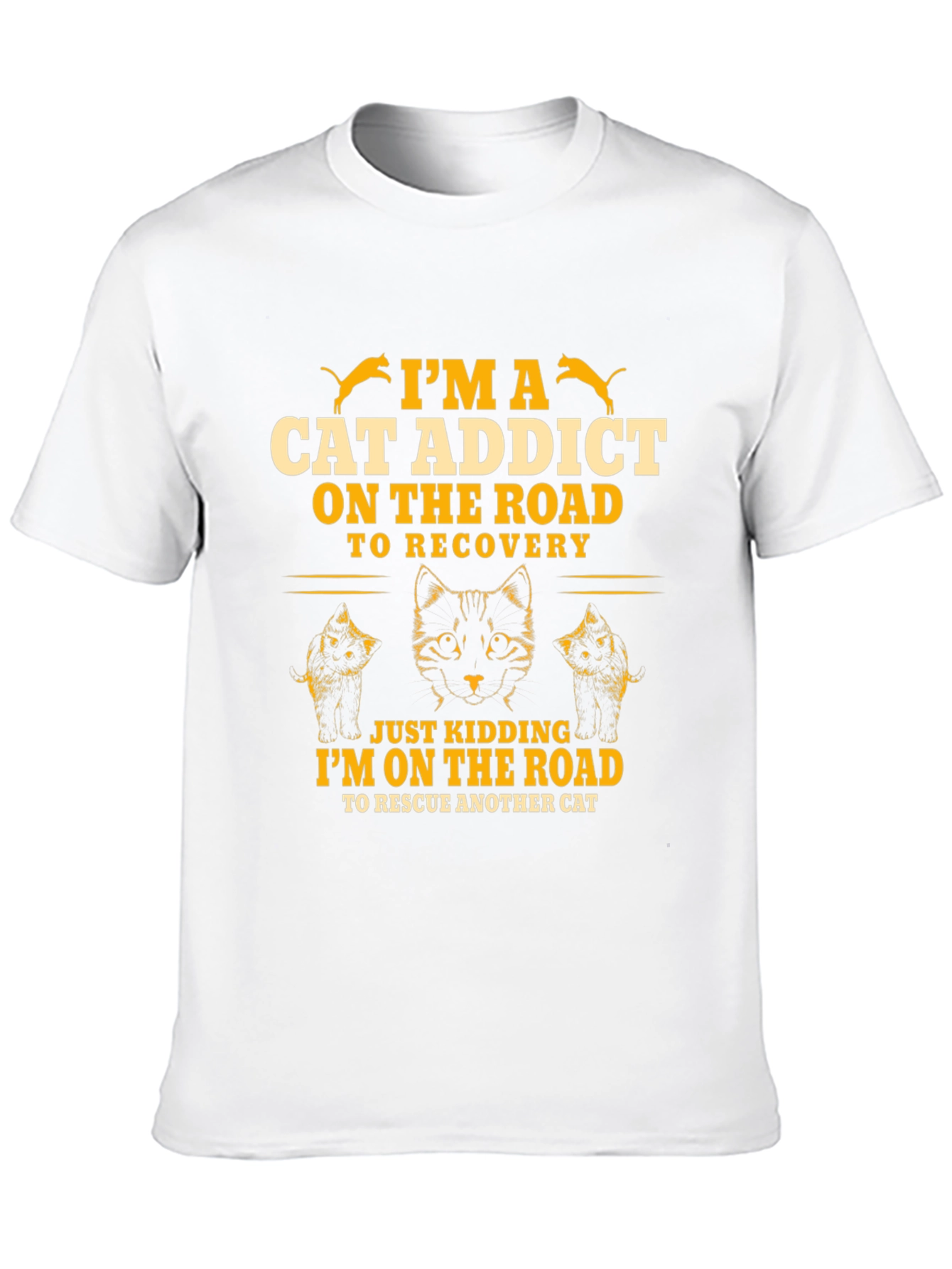 Cat Addict T-Shirt - On The Road to Rescue