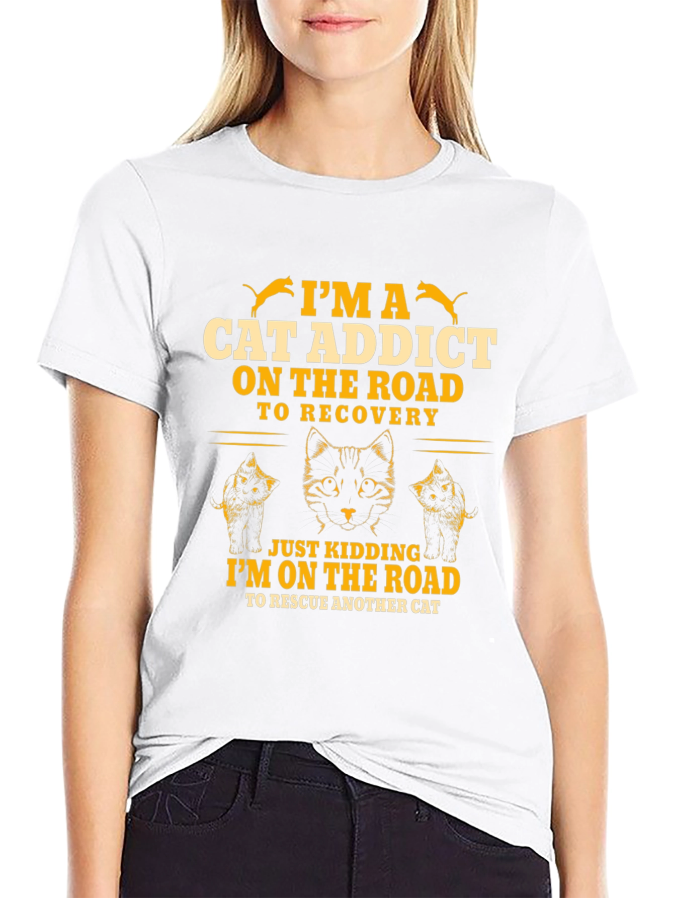 Cat Addict T-Shirt - On The Road to Rescue