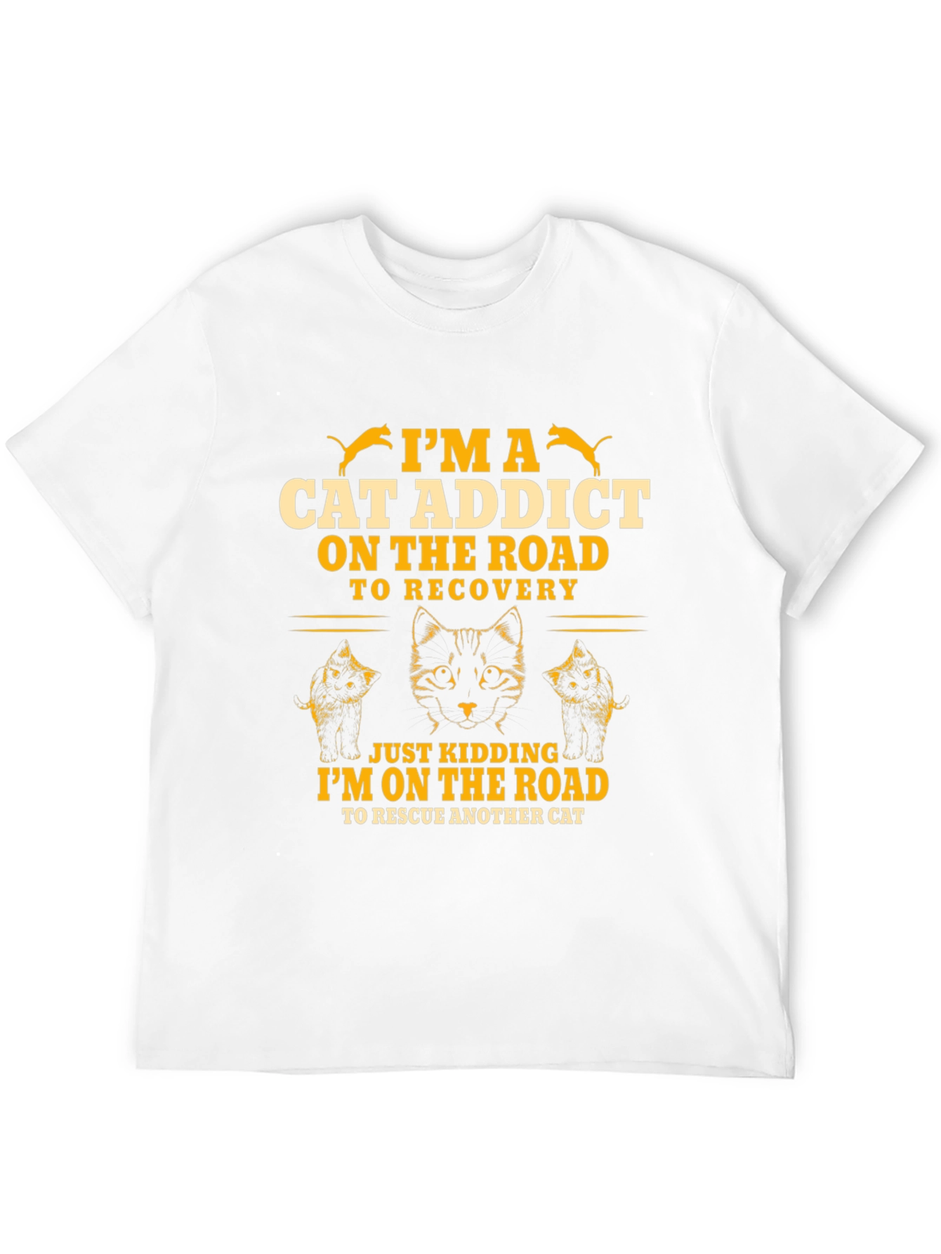 Cat Addict T-Shirt - On The Road to Rescue