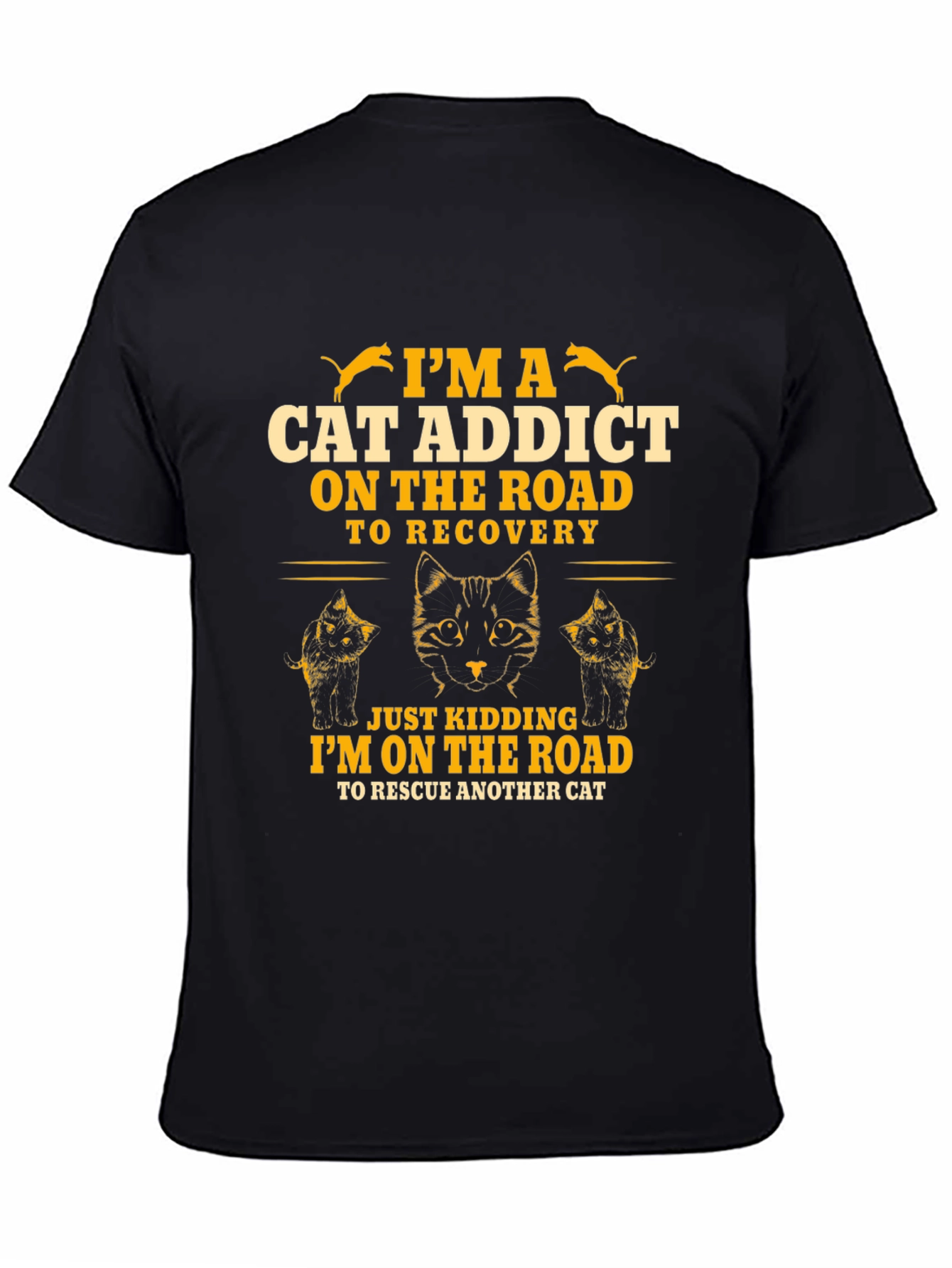 Cat Addict T-Shirt - On The Road to Rescue