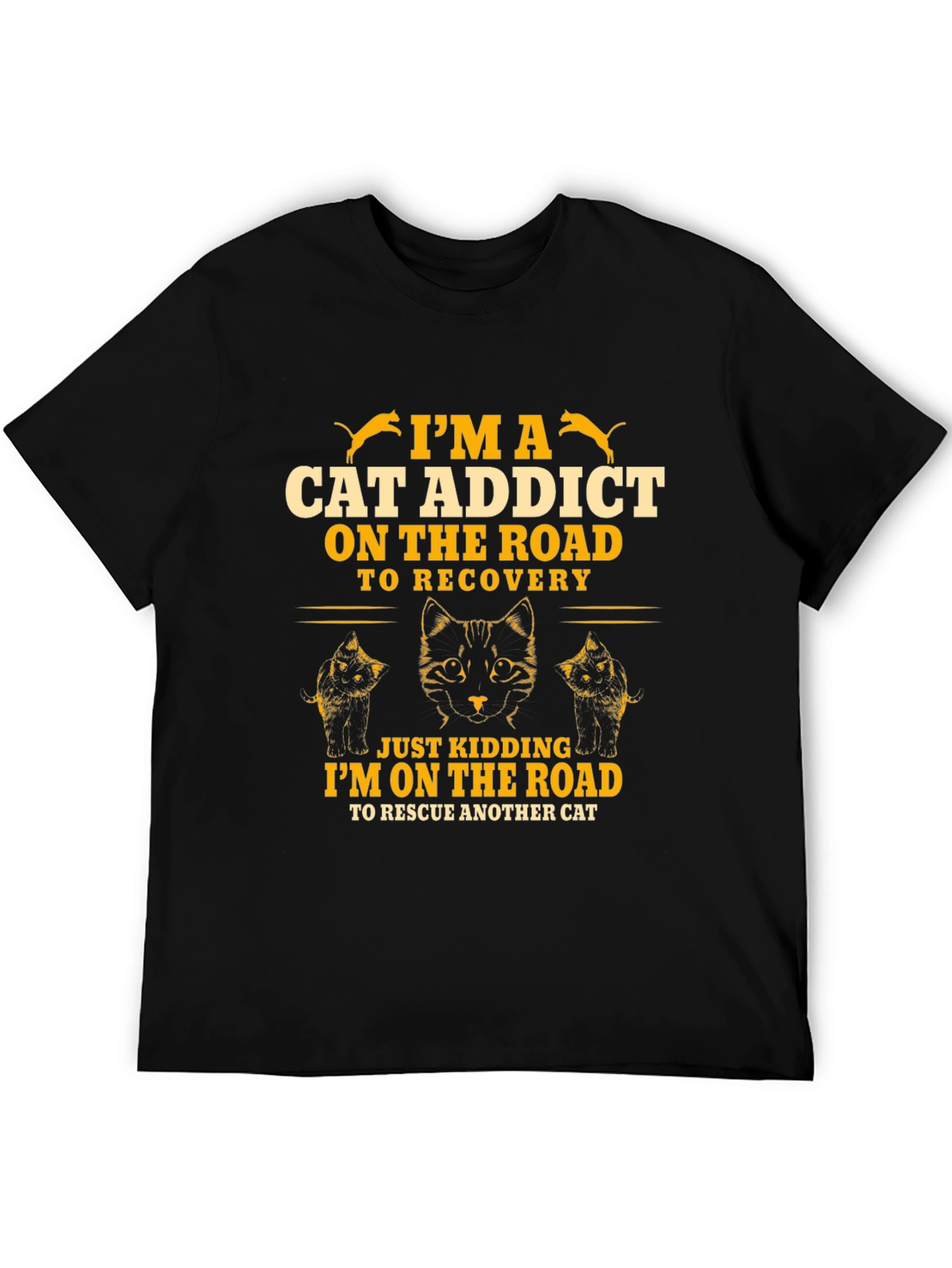 Cat Addict T-Shirt - On The Road to Rescue