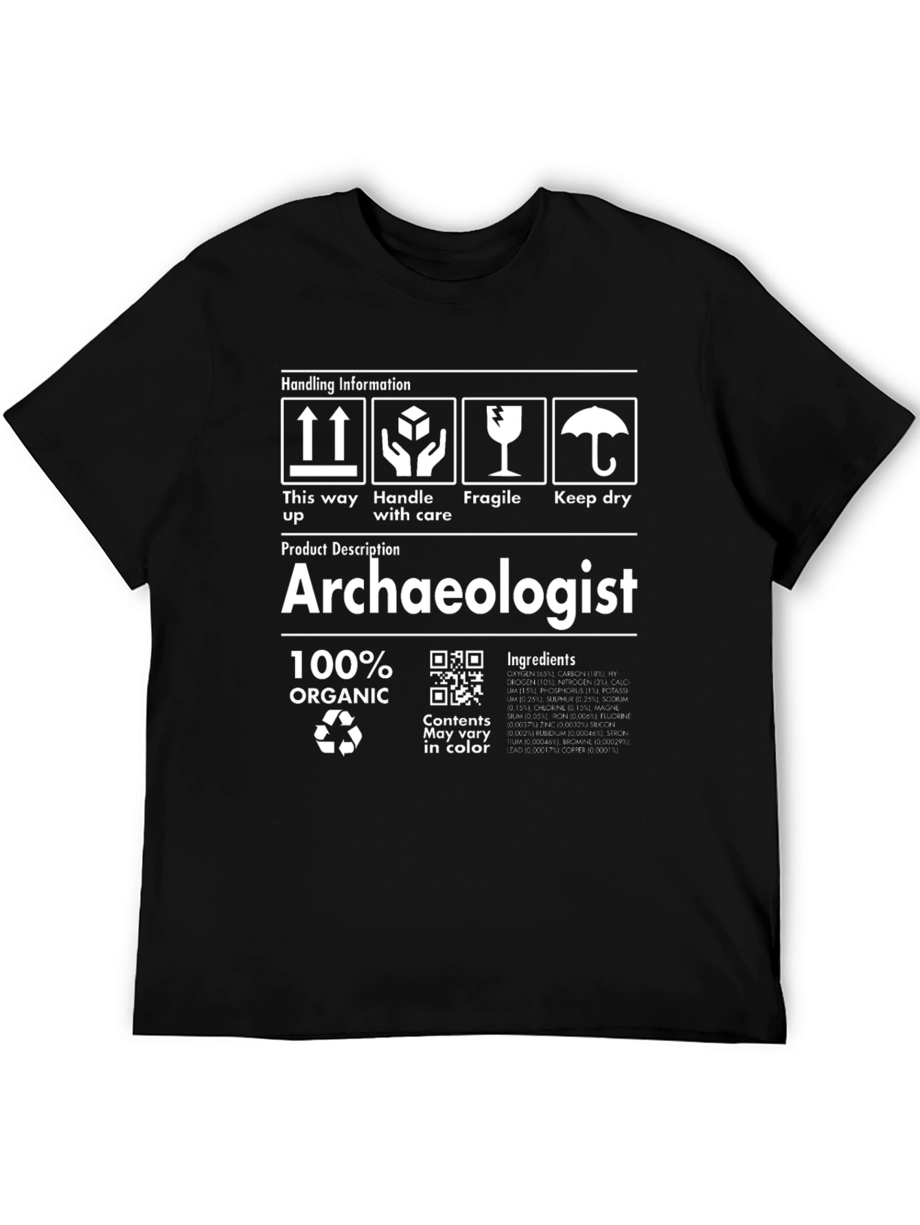 Archaeologist Organic T-Shirt - Handle with Care