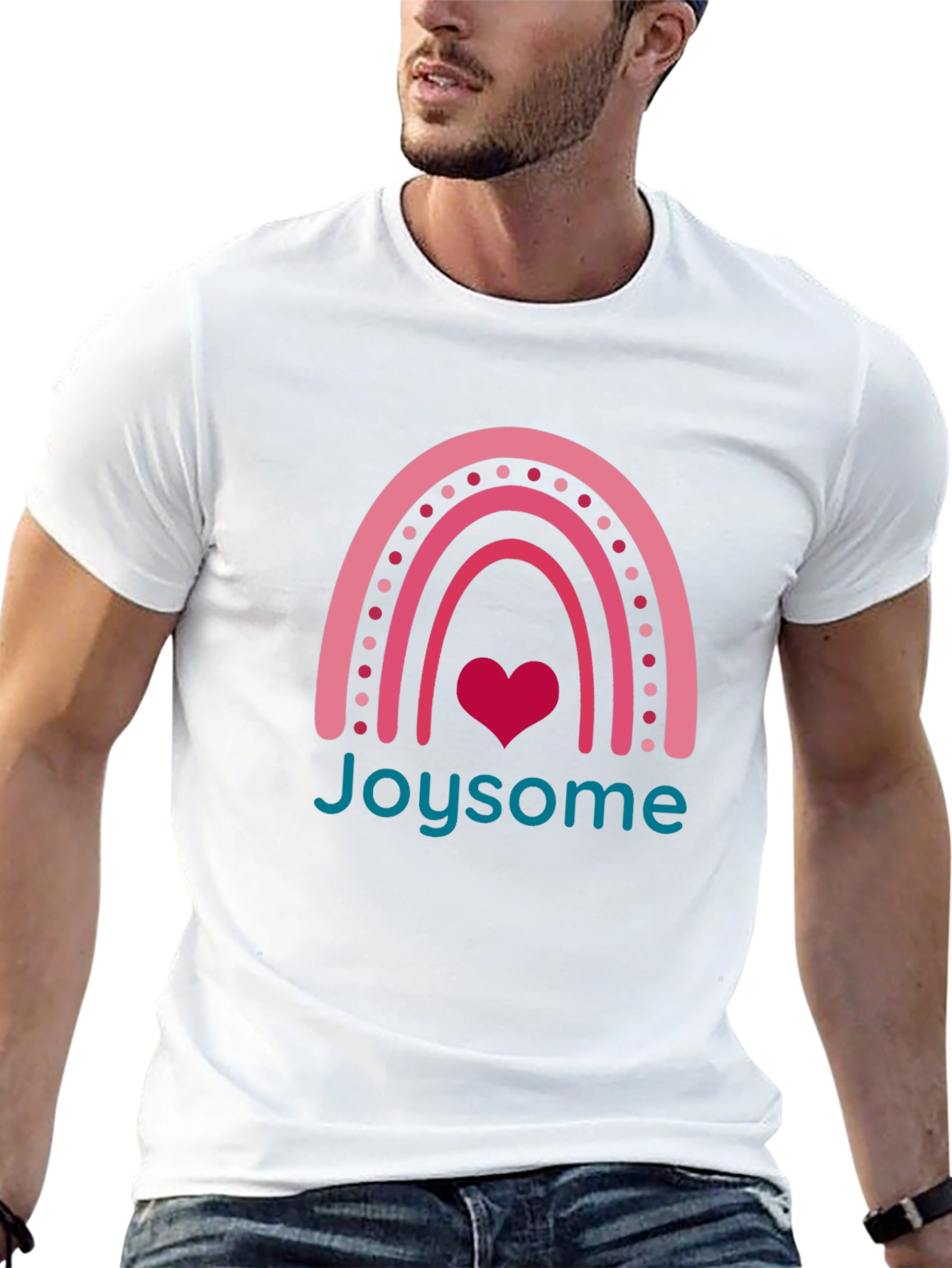 Joysome Heart Rainbow Graphic T-Shirt