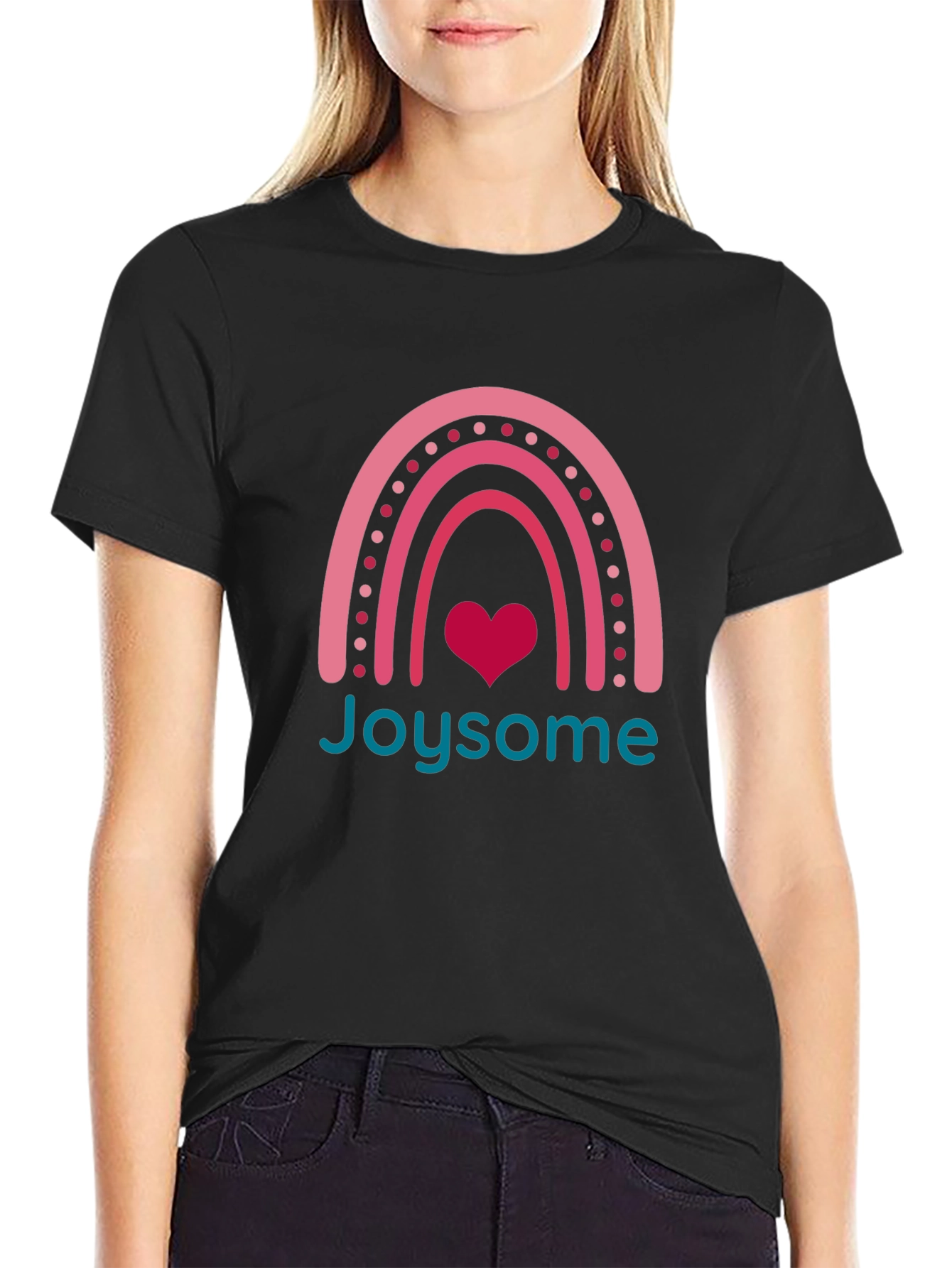 Joysome Heart Rainbow Graphic T-Shirt