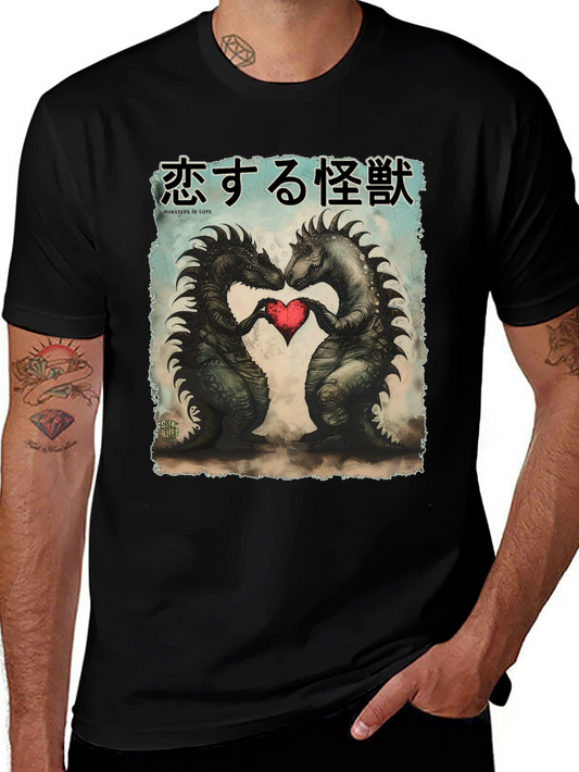 Monsters In Love T-Shirt - Graphic Print