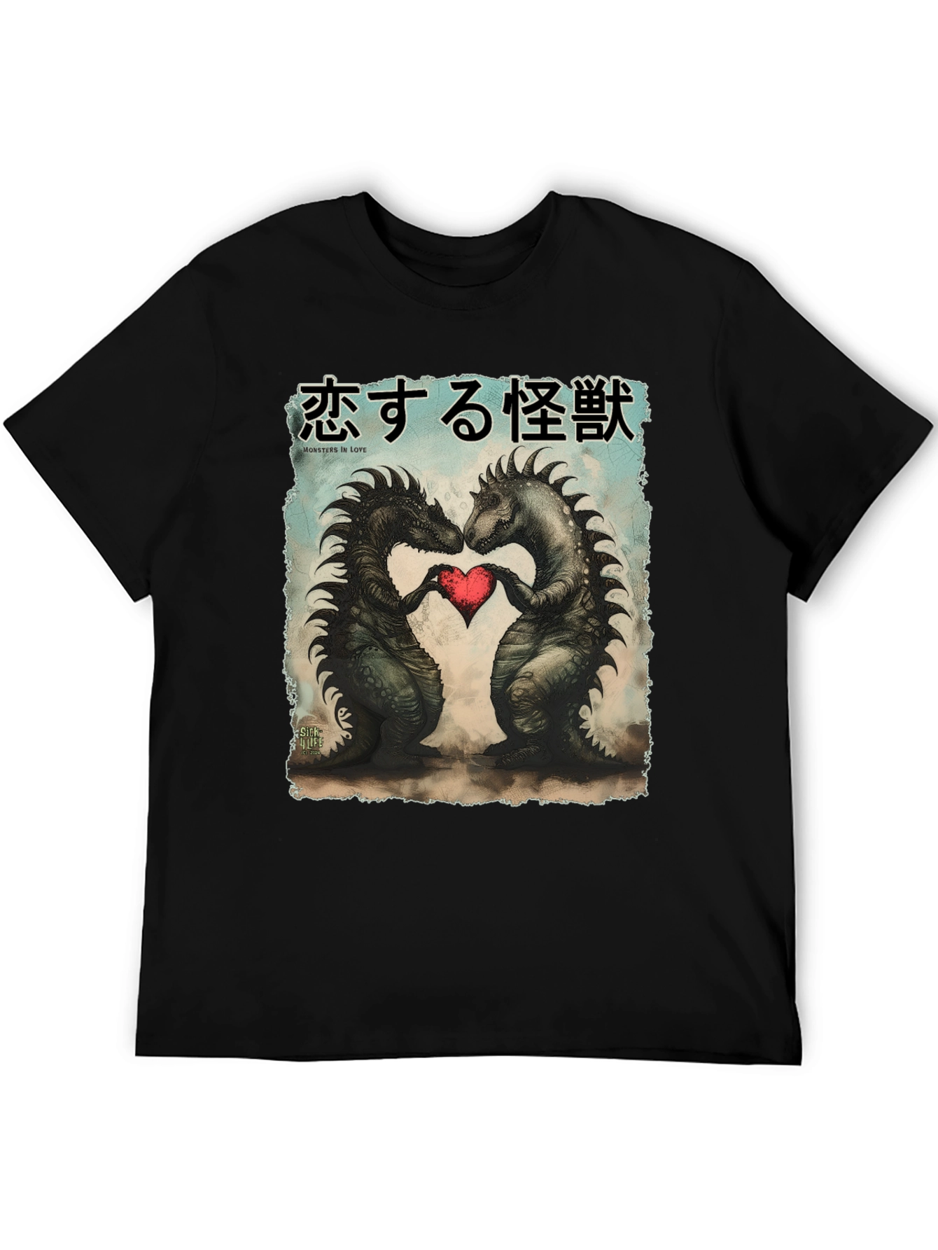 Monsters In Love T-Shirt - Graphic Print