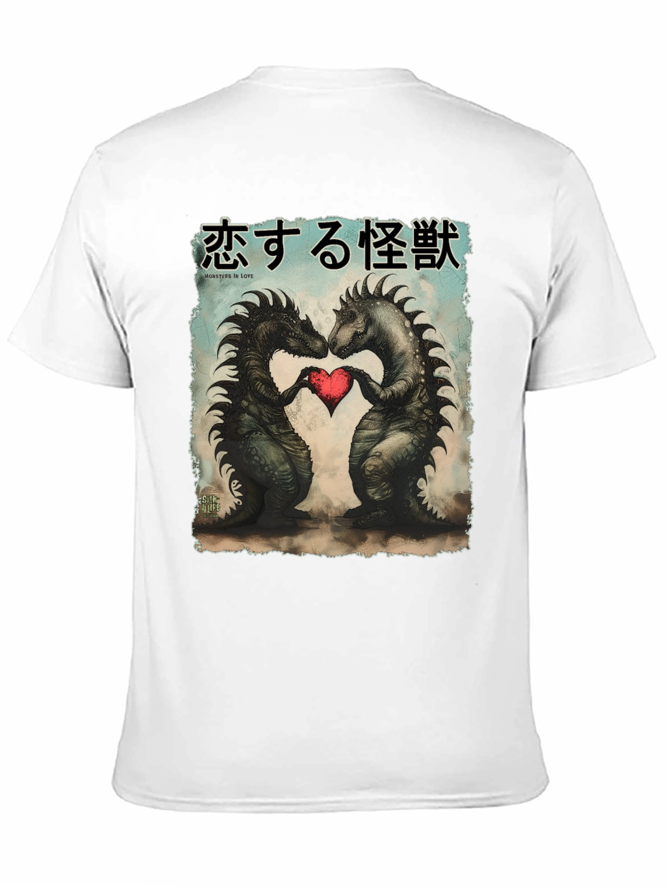 Monsters In Love T-Shirt - Graphic Print
