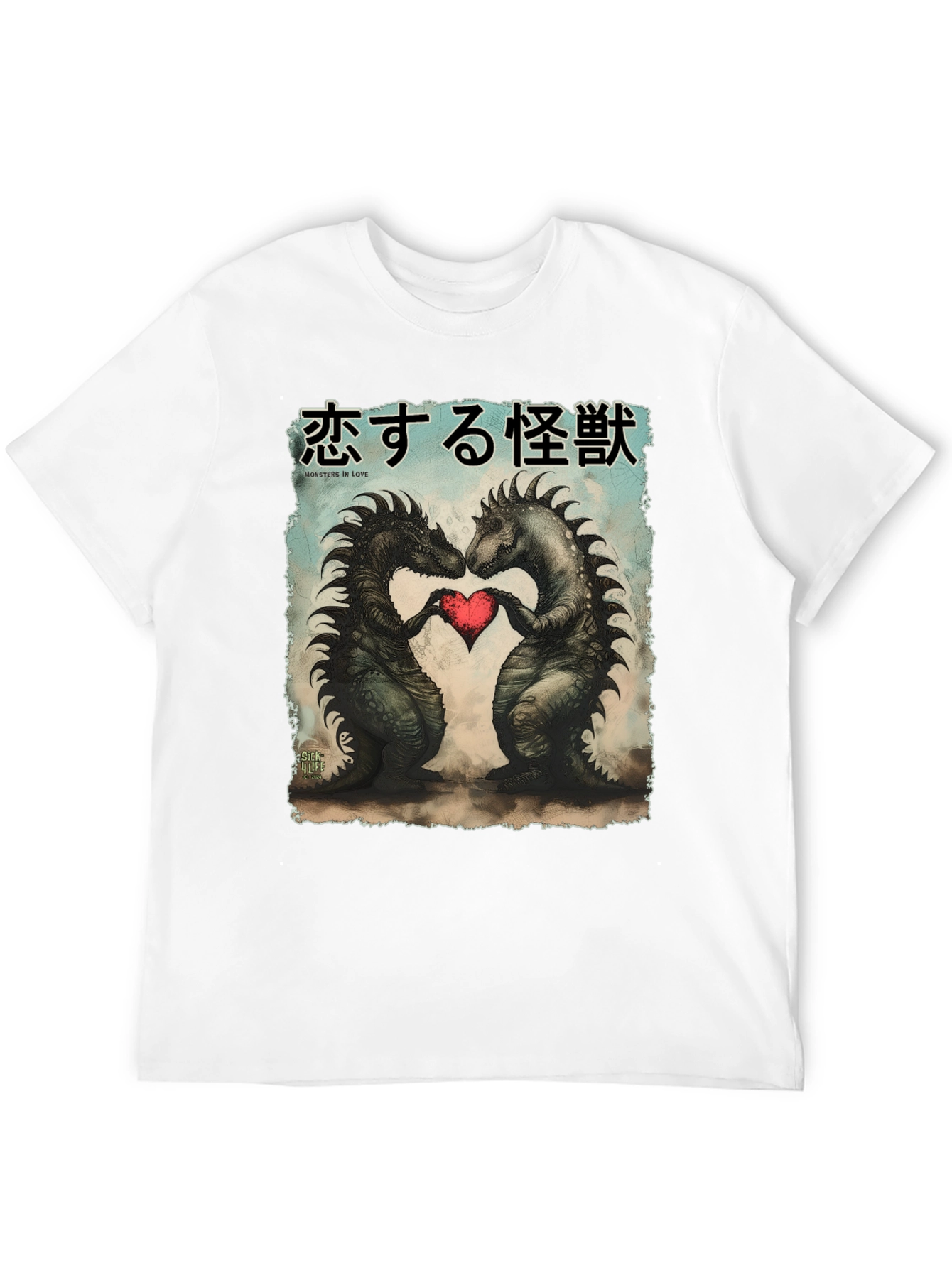 Monsters In Love T-Shirt - Graphic Print