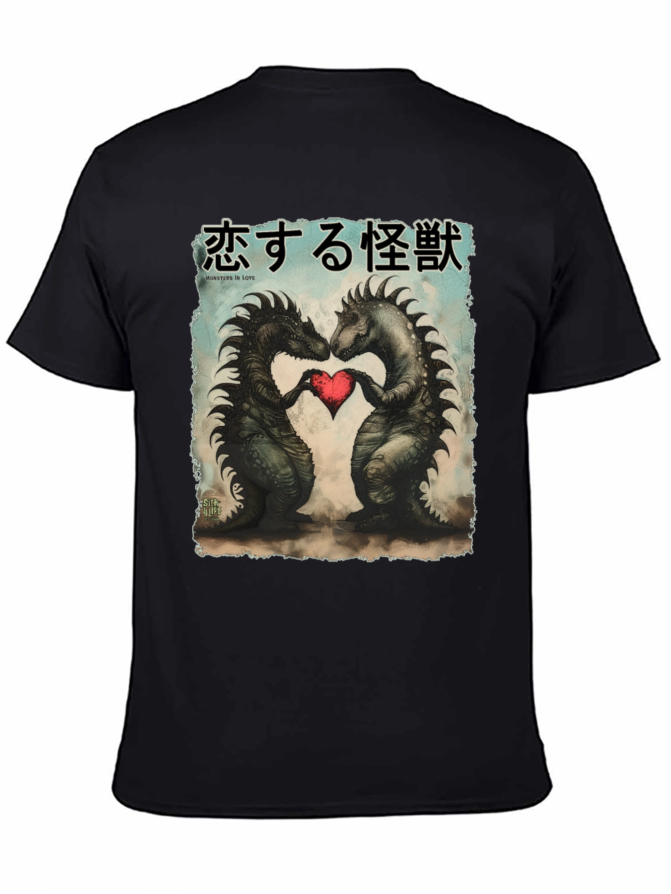 Monsters In Love T-Shirt - Graphic Print