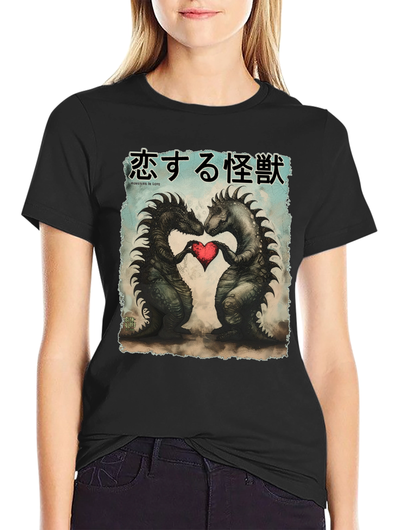 Monsters In Love T-Shirt - Graphic Print