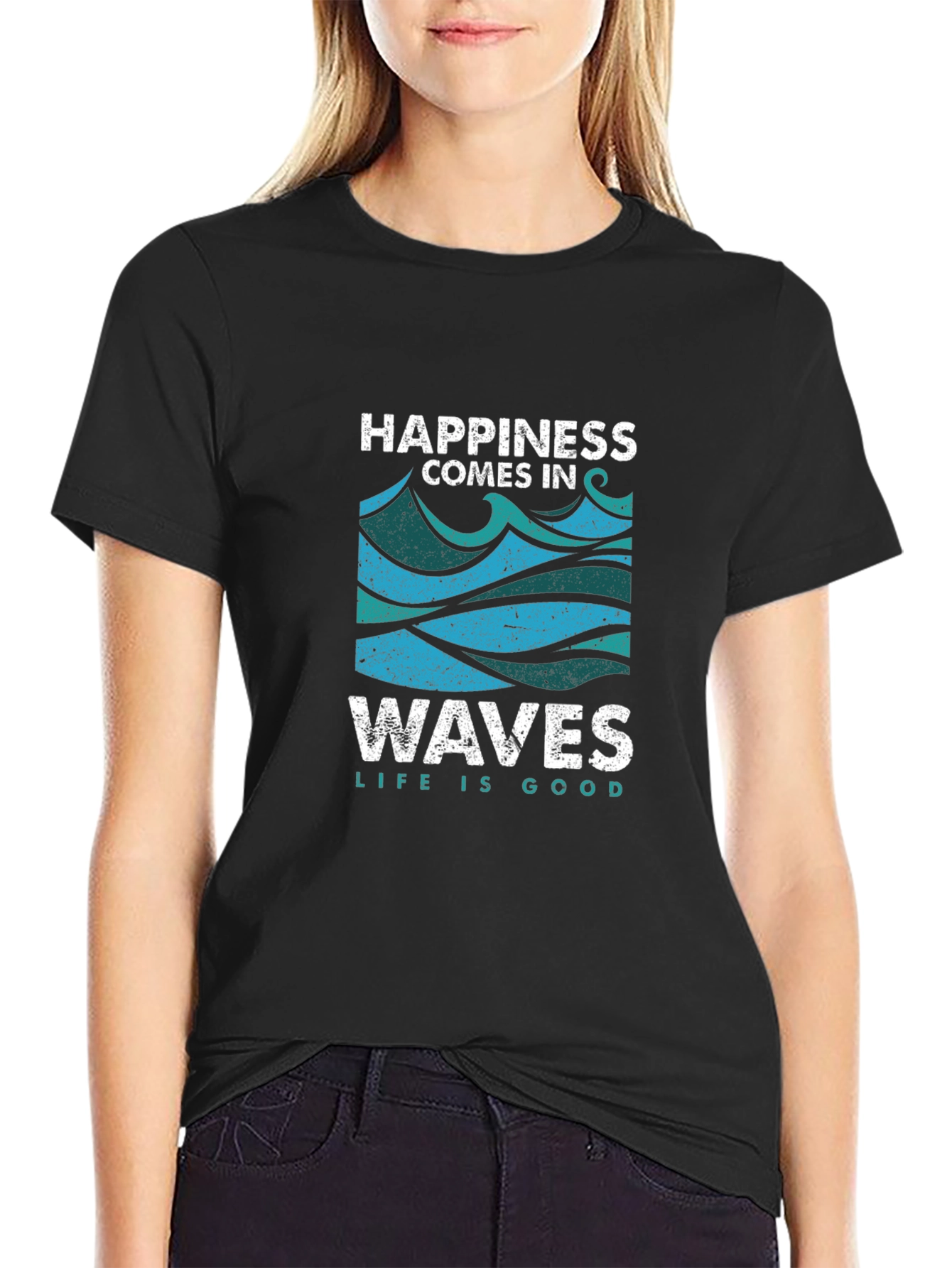 Happiness Comes in Waves T-Shirt - Life Is Good