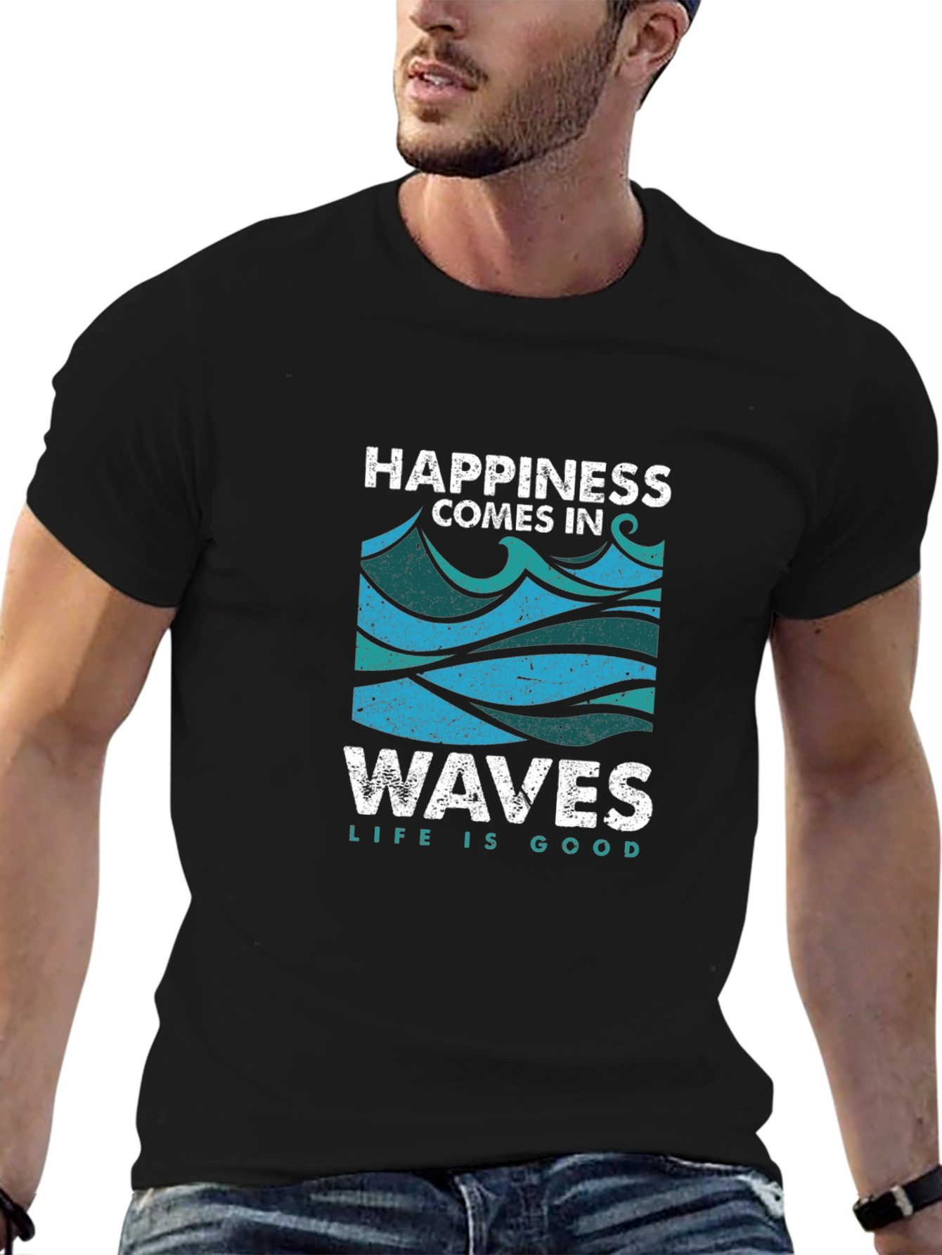 Happiness Comes in Waves T-Shirt - Life Is Good