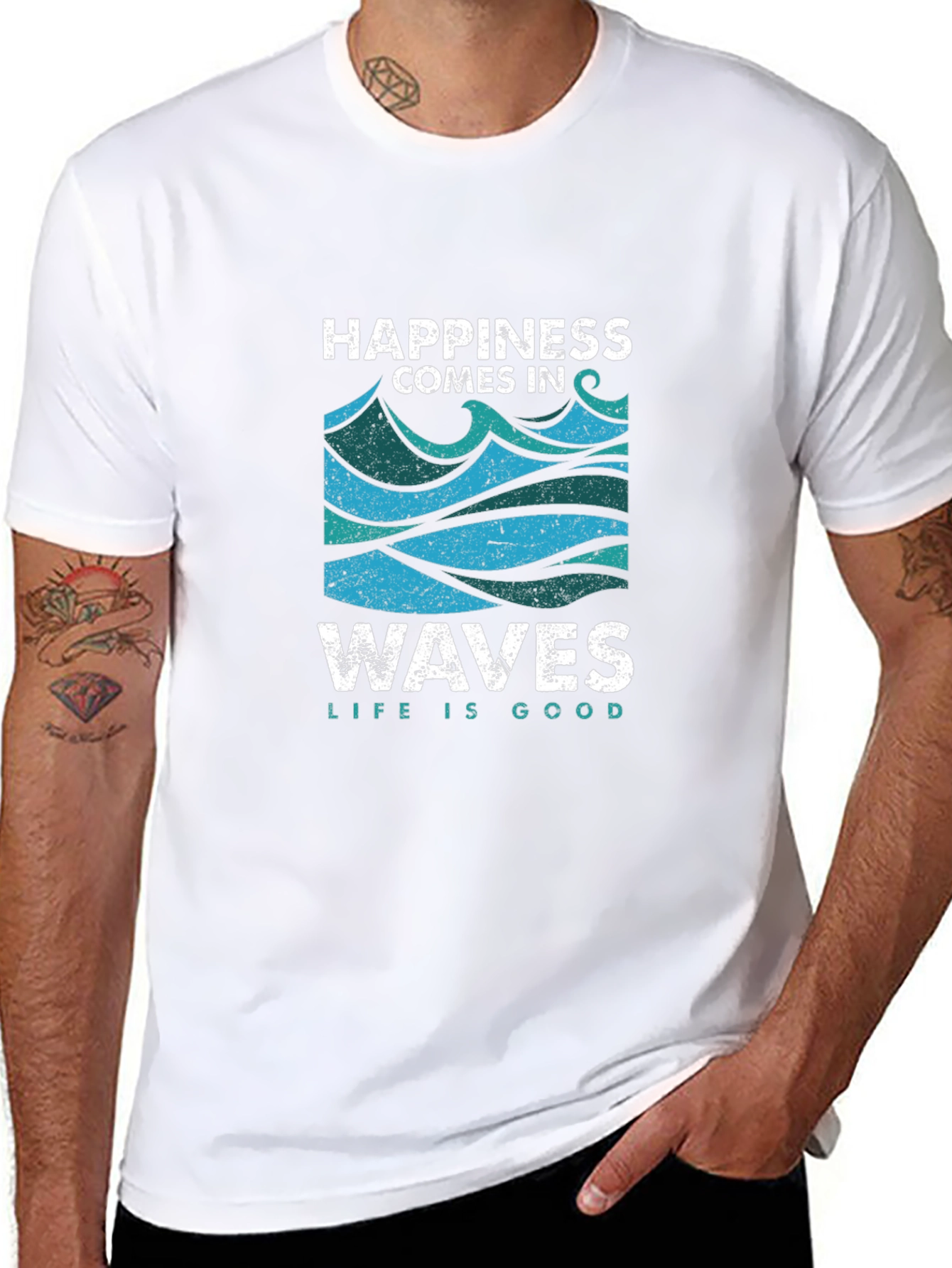 Happiness Comes in Waves T-Shirt - Life Is Good