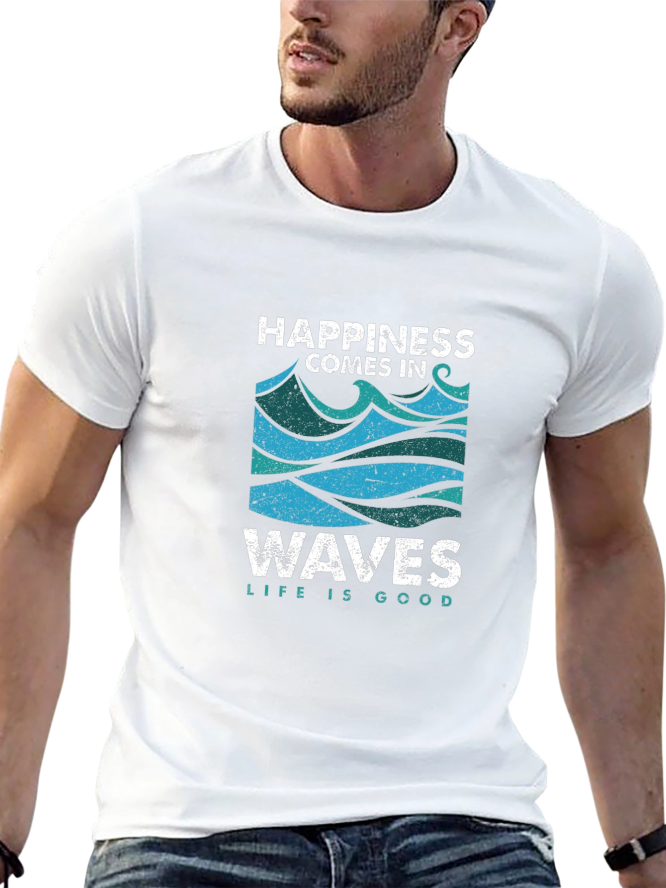 Happiness Comes in Waves T-Shirt - Life Is Good