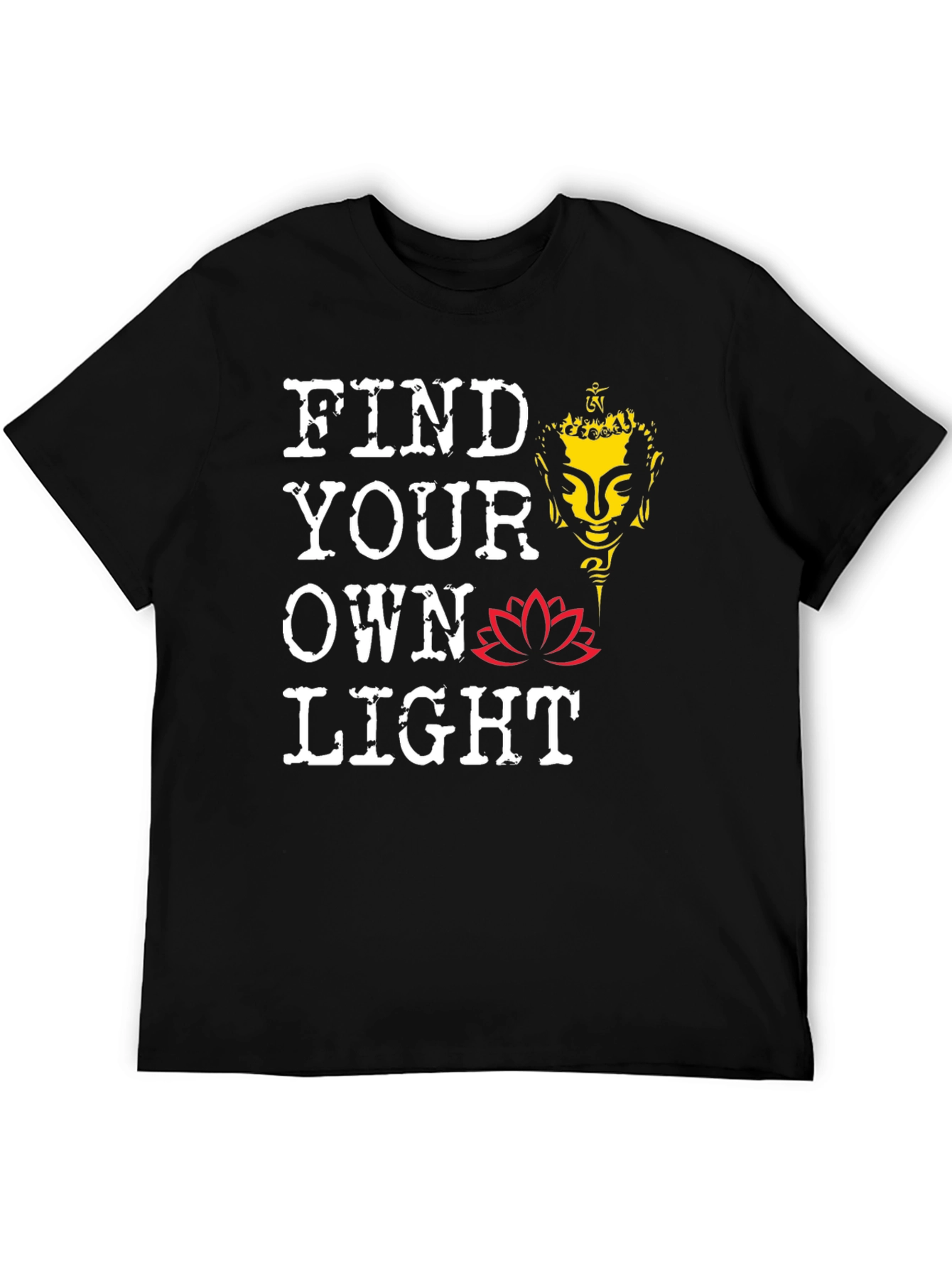 Find Your Own Light T-Shirt Buddha Lotus Meditation Tee