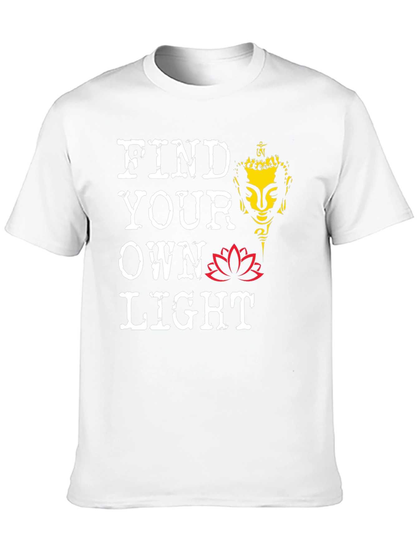 Find Your Own Light T-Shirt Buddha Lotus Meditation Tee