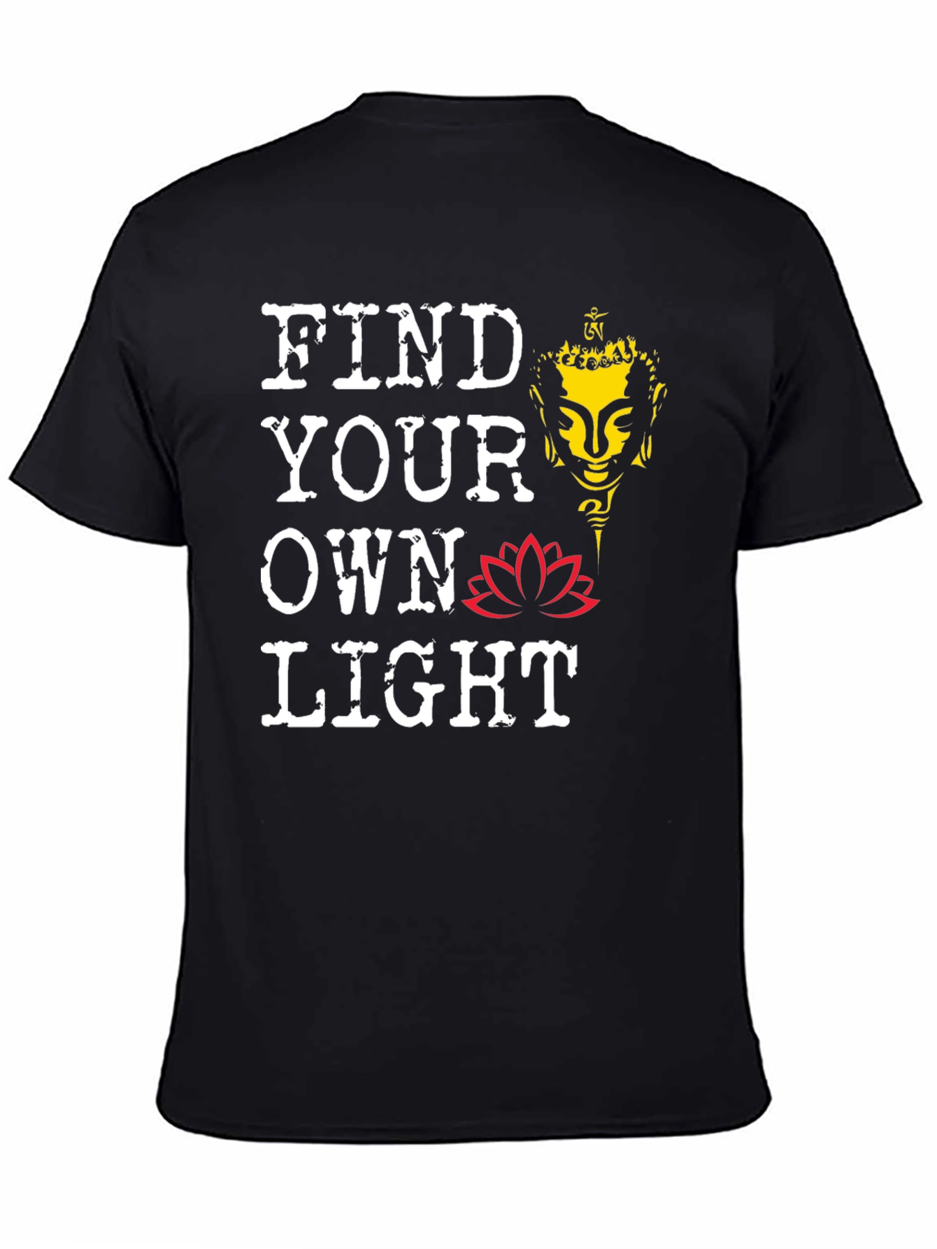 Find Your Own Light T-Shirt Buddha Lotus Meditation Tee
