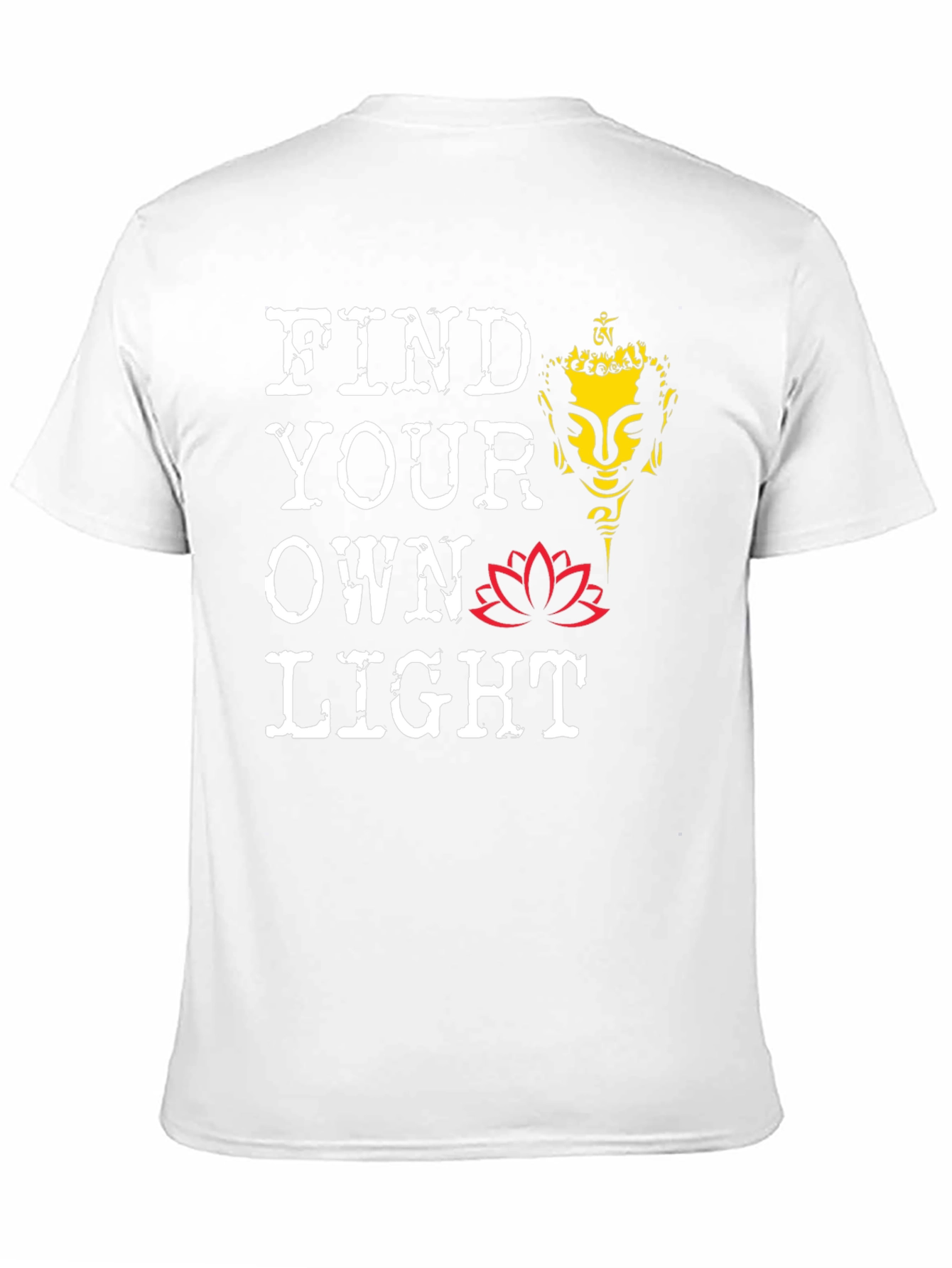 Find Your Own Light T-Shirt Buddha Lotus Meditation Tee