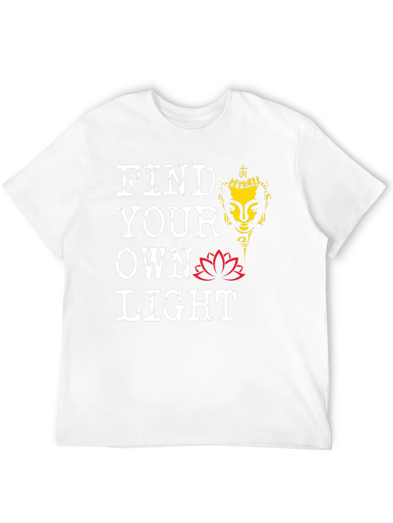Find Your Own Light T-Shirt Buddha Lotus Meditation Tee