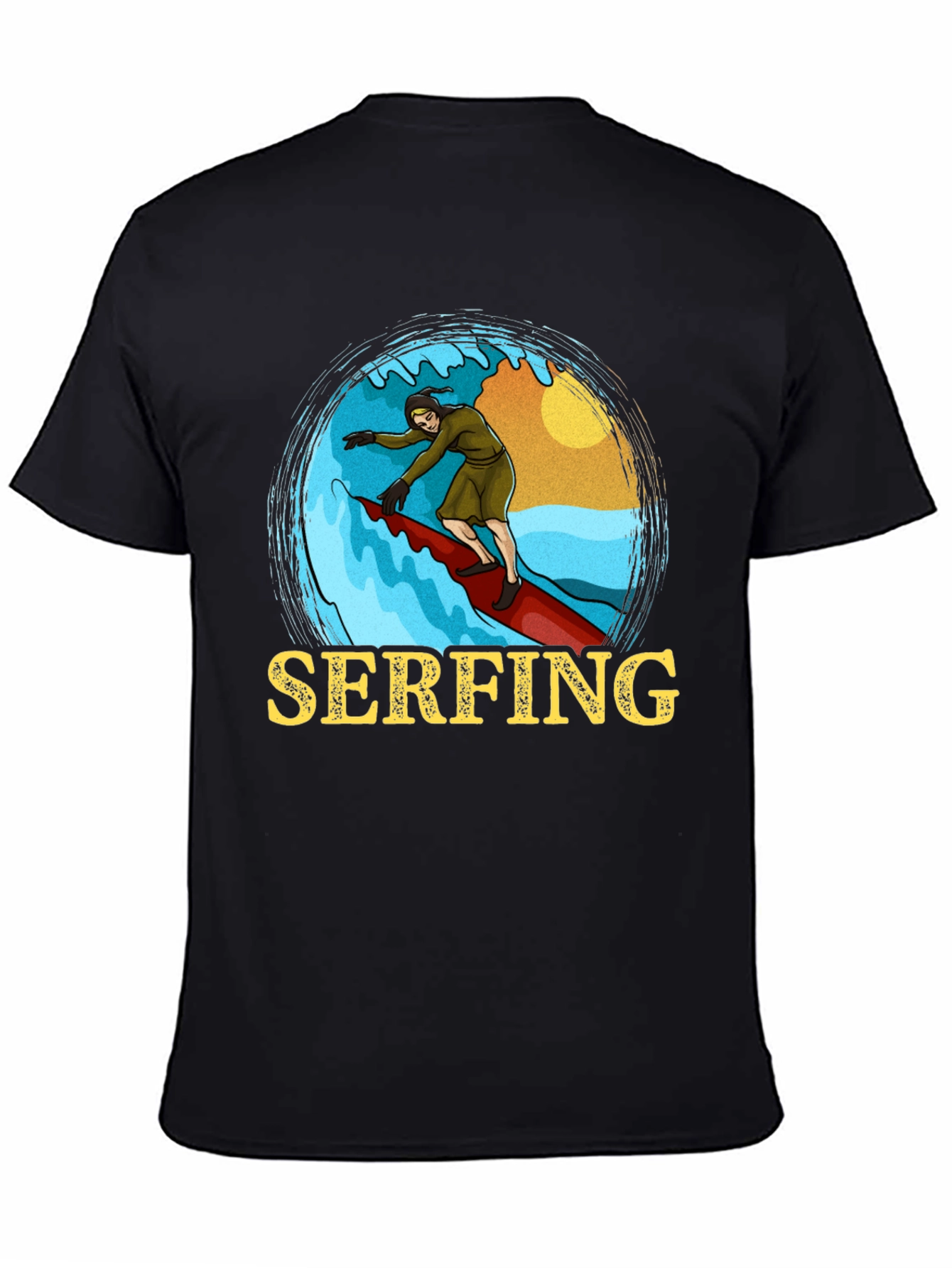 Serfing T-Shirt: Retro Surfer Design