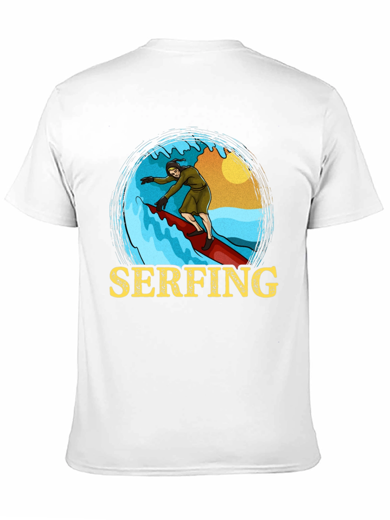 Serfing T-Shirt: Retro Surfer Design
