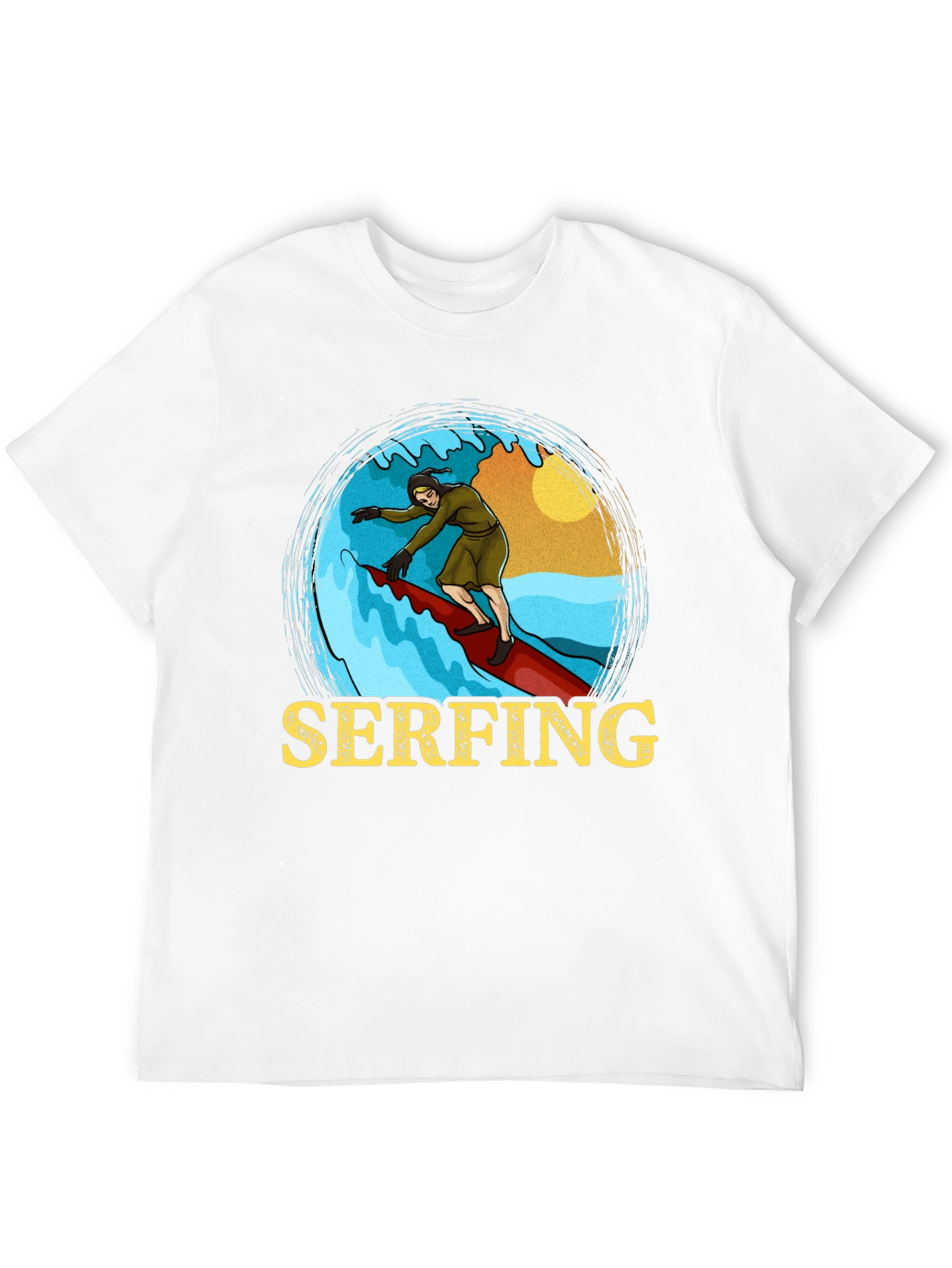 Serfing T-Shirt: Retro Surfer Design