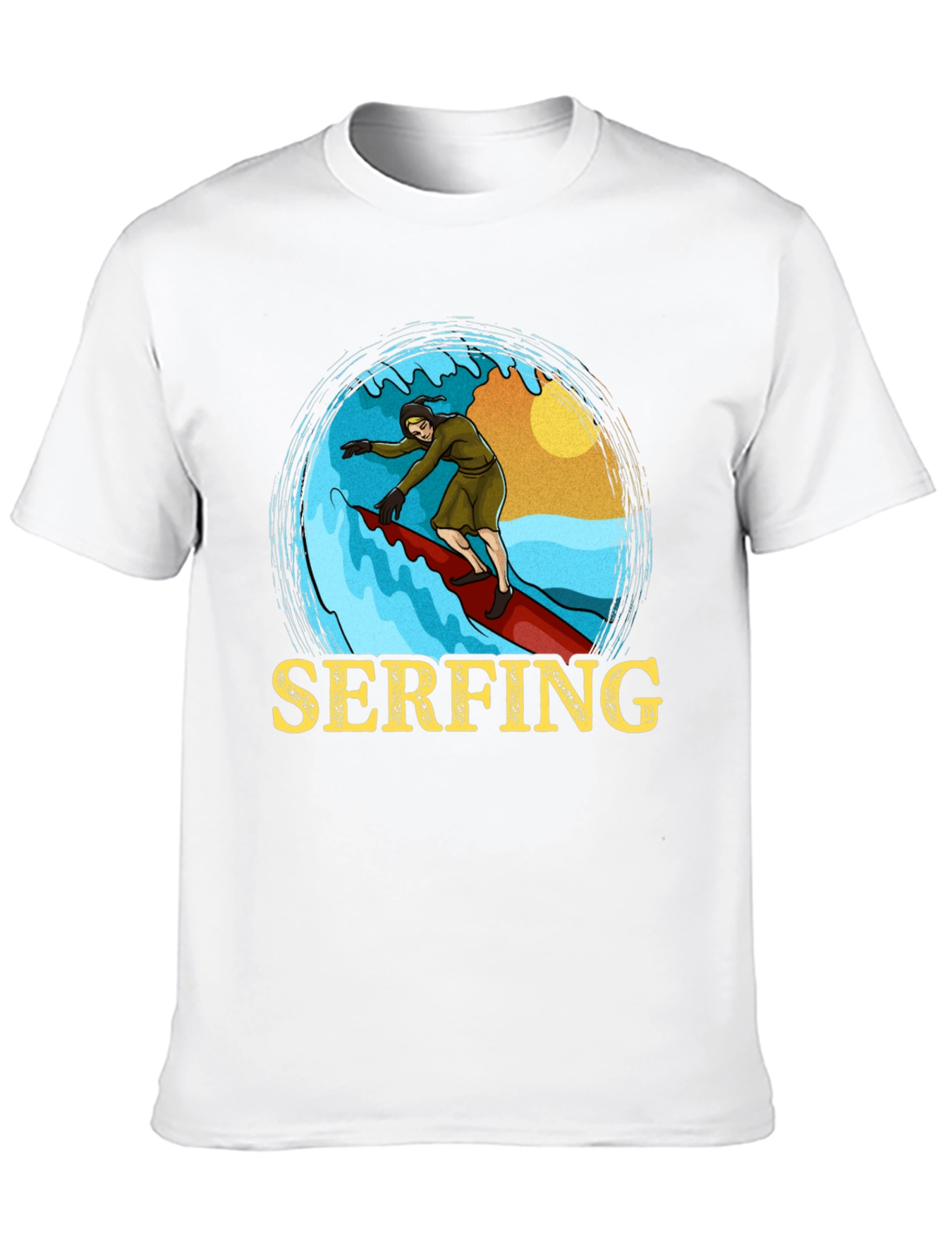 Serfing T-Shirt: Retro Surfer Design