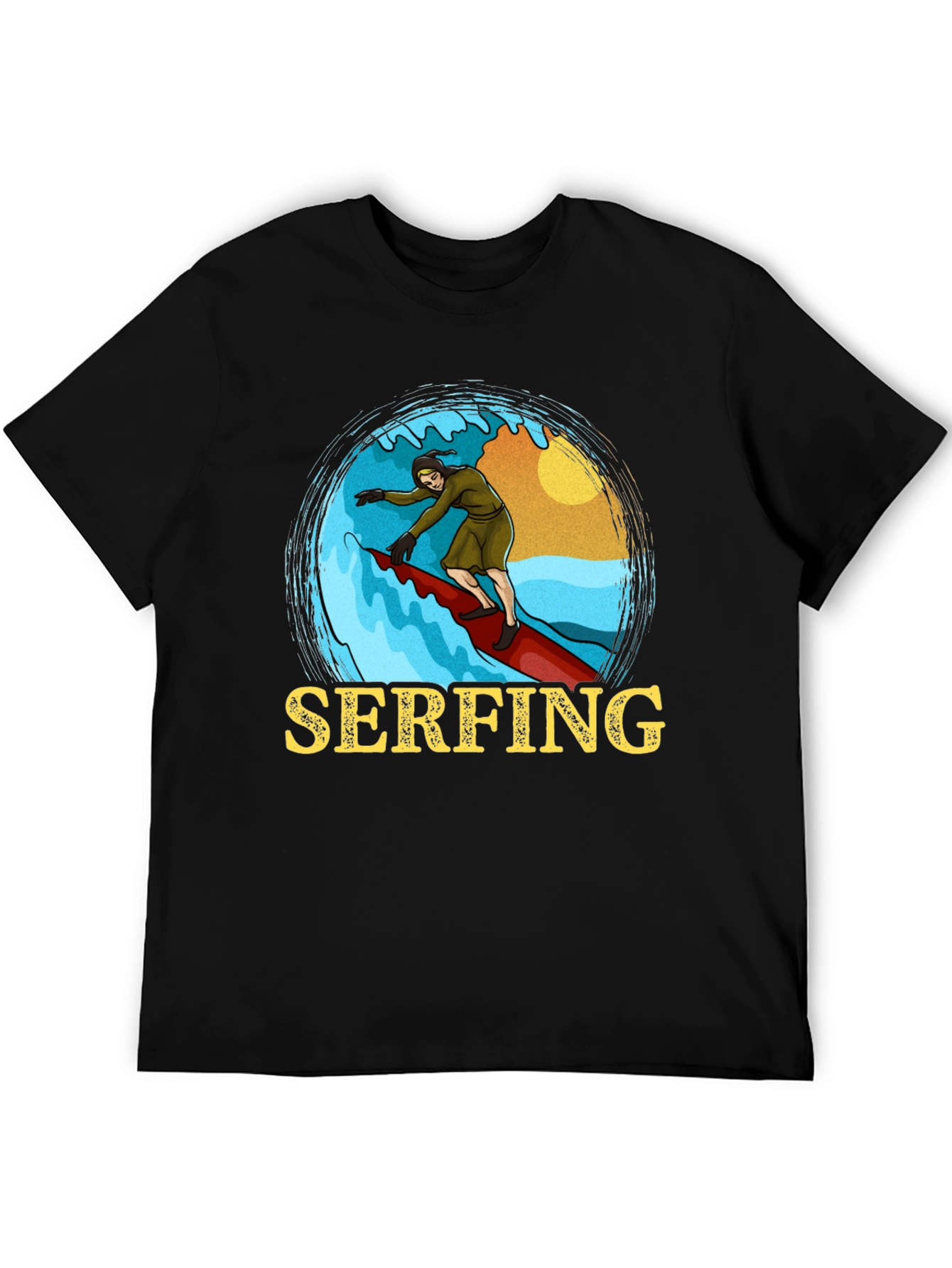 Serfing T-Shirt: Retro Surfer Design