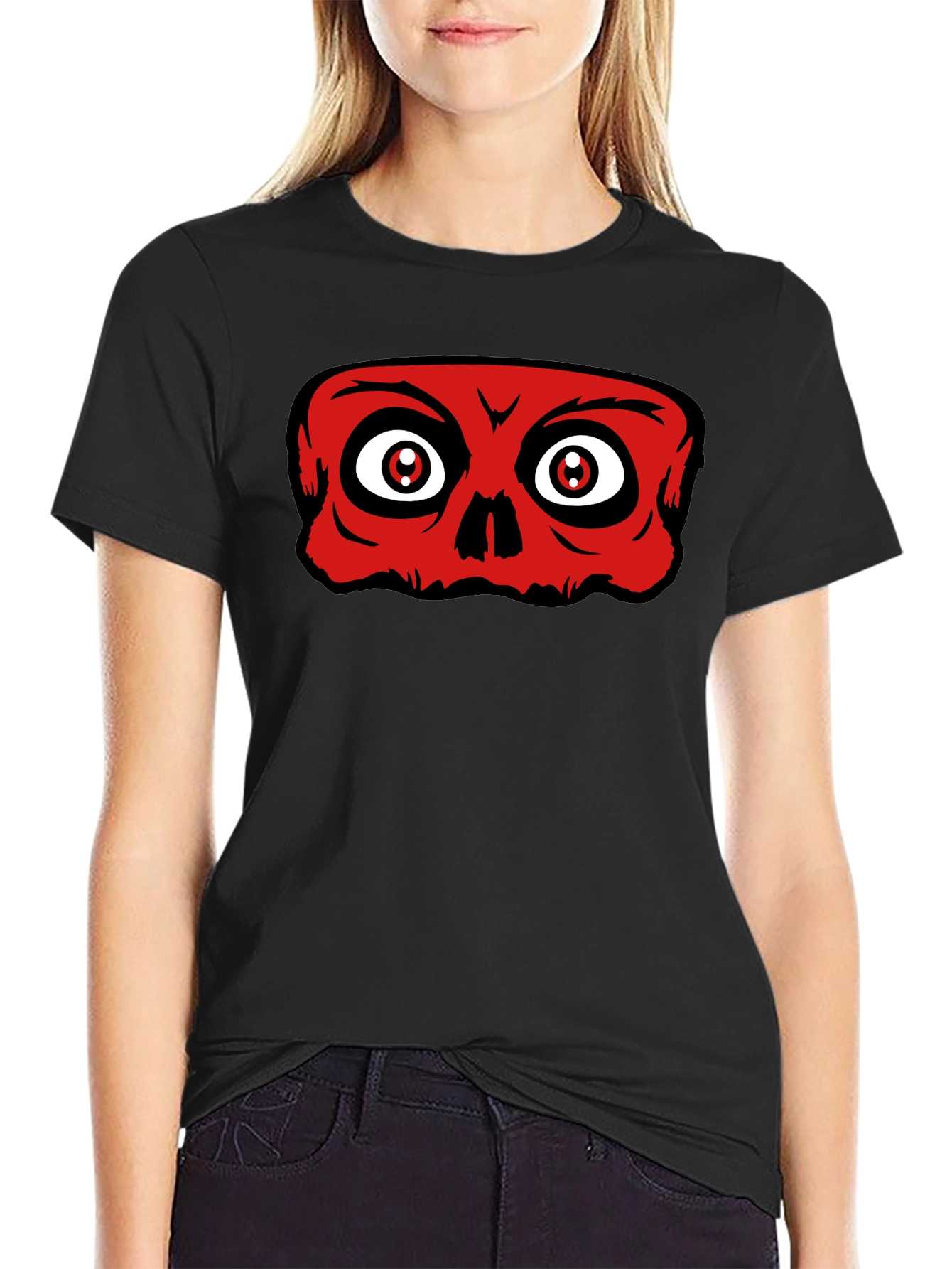 Red Skull Graphic Black T-Shirt
