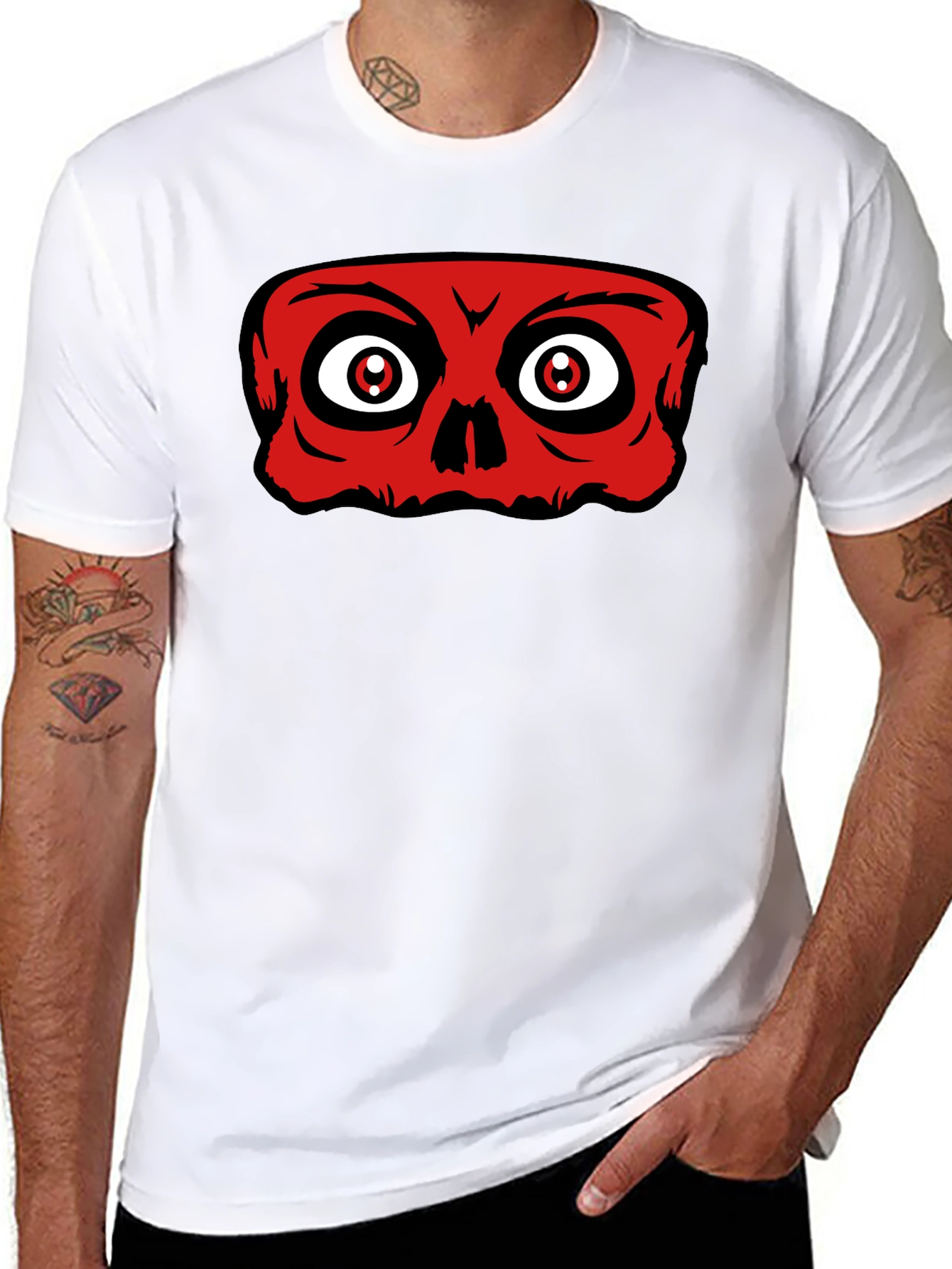Red Skull Graphic Black T-Shirt