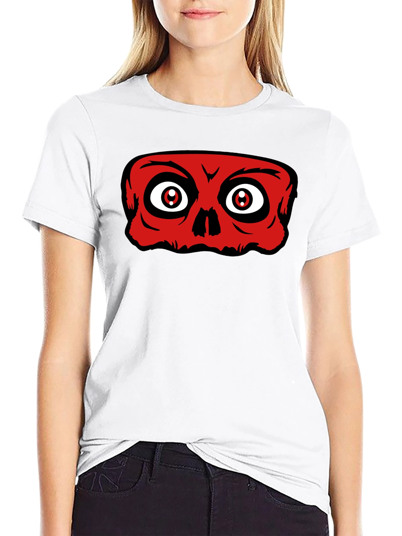 Red Skull Graphic Black T-Shirt