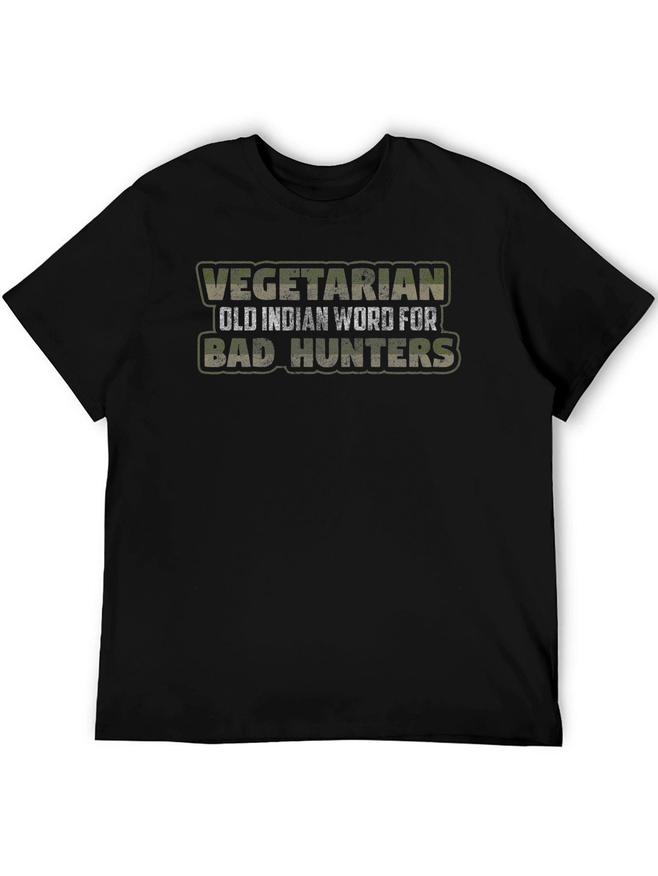 Vegetarian Bad Hunter Funny Graphic Tee